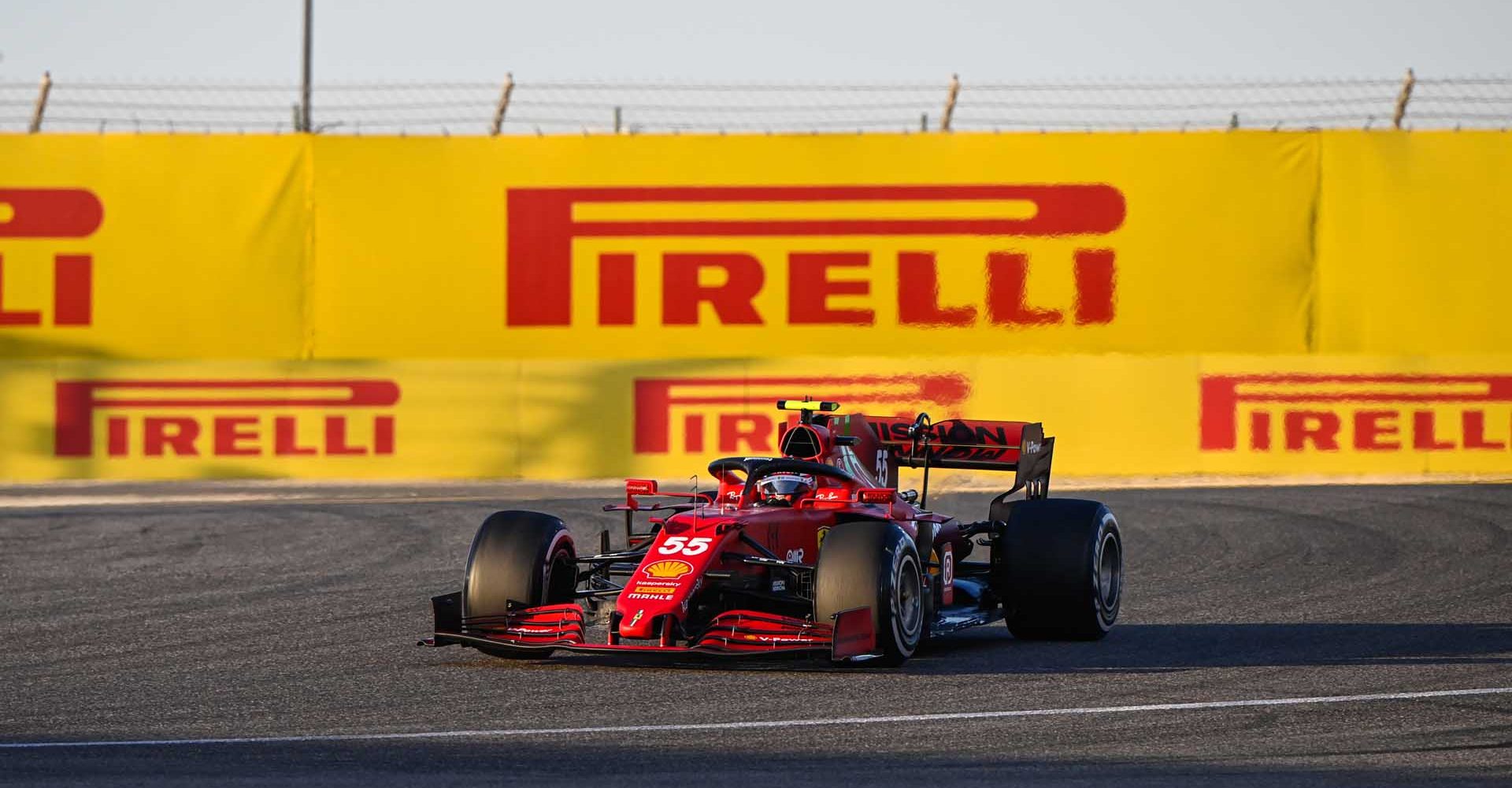 BAHRAIN INTERNATIONAL CIRCUIT, BAHRAIN - MARCH 14: Carlos Sainz, Ferrari SF21 during the Bahrain March testing at Bahrain International Circuit on Sunday March 14, 2021 in Sakhir, Bahrain. (Photo by Mark Sutton / LAT Images)