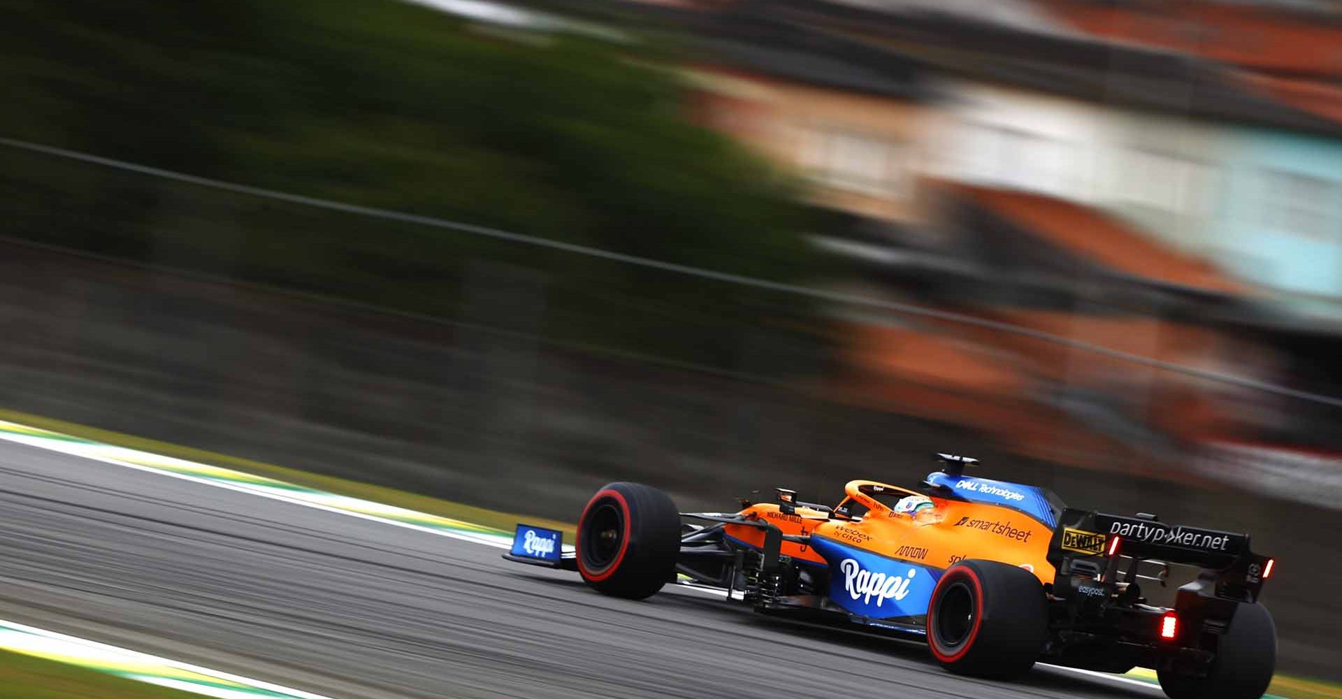 Daniel Ricciardo, McLaren MCL35M exiting corner