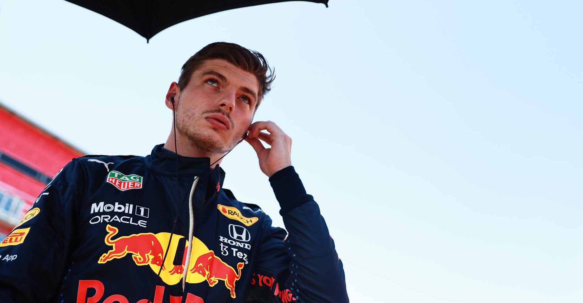 NORTHAMPTON, ENGLAND - JULY 18: Max Verstappen of Netherlands and Red Bull Racing prepares to drive on the grid before the F1 Grand Prix of Great Britain at Silverstone on July 18, 2021 in Northampton, England. (Photo by Mark Thompson/Getty Images)