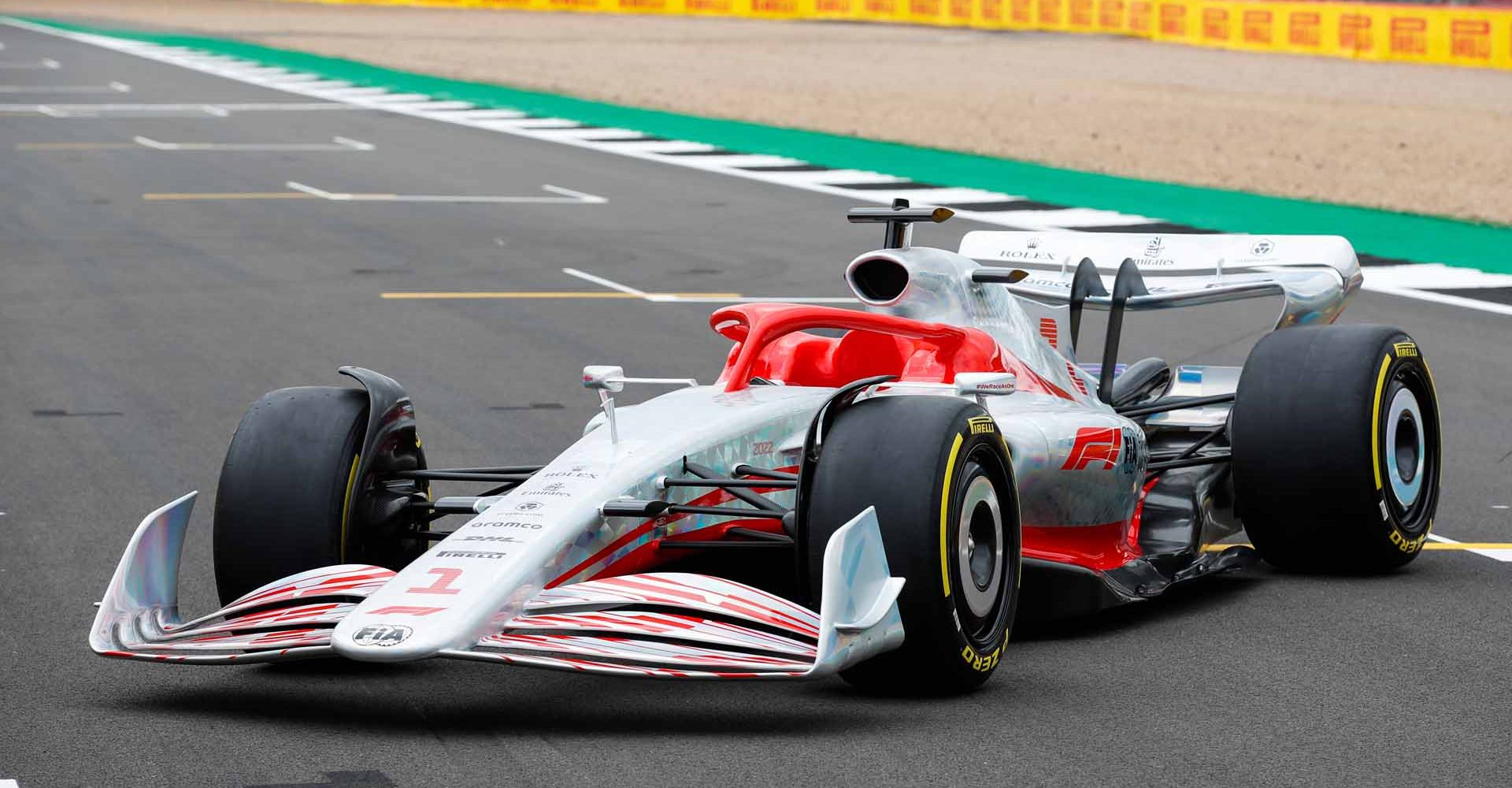 The 2022 Formula 1 car launch event on the Silverstone grid