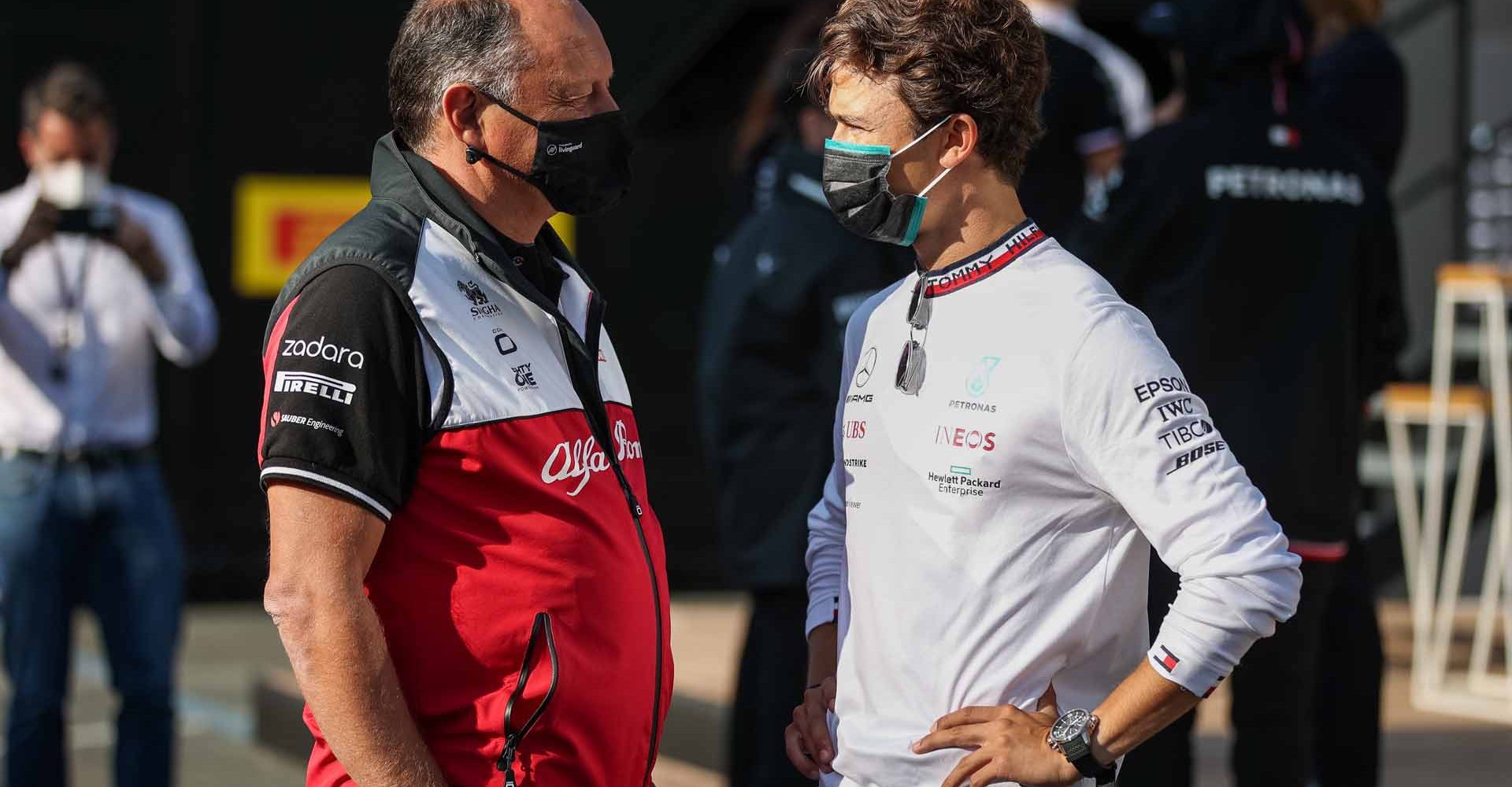 DE VRIES Nyck (ned), Reserve Driver of Mercedes AMG F1 GP, VASSEUR Frederic (fra), Team Principal of Alfa Romeo Racing ORLEN, portrait during the Formula 1 Heineken Dutch Grand Prix 2021, 13th round of the 2021 FIA Formula One World Championship from September 3 to 5, 2021 on the Circuit Zandvoort, in Zandvoort, Netherlands - Photo Antonin Vincent / DPPI