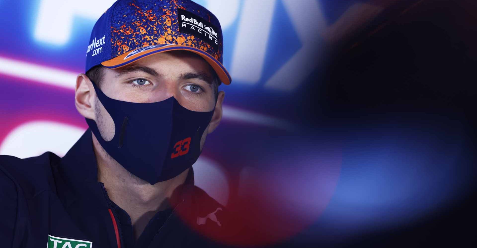 ZANDVOORT, NETHERLANDS - SEPTEMBER 02: Max Verstappen of Netherlands and Red Bull Racing talks in the Drivers Press Conference during previews ahead of the F1 Grand Prix of The Netherlands at Circuit Zandvoort on September 02, 2021 in Zandvoort, Netherlands. (Photo by Kenzo Tribouillard - Pool/Getty Images)