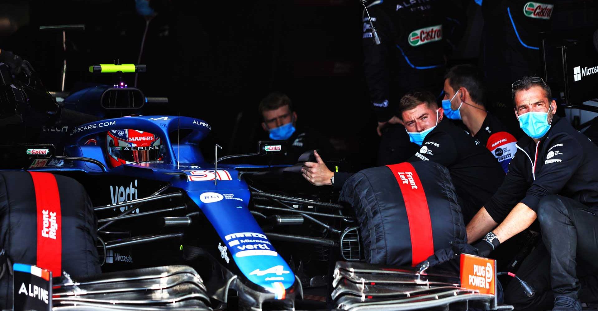 Esteban Ocon (FRA) Alpine F1 Team A521.
Emilia Romagna Grand Prix, Saturday 17th April 2021. Imola, Italy.