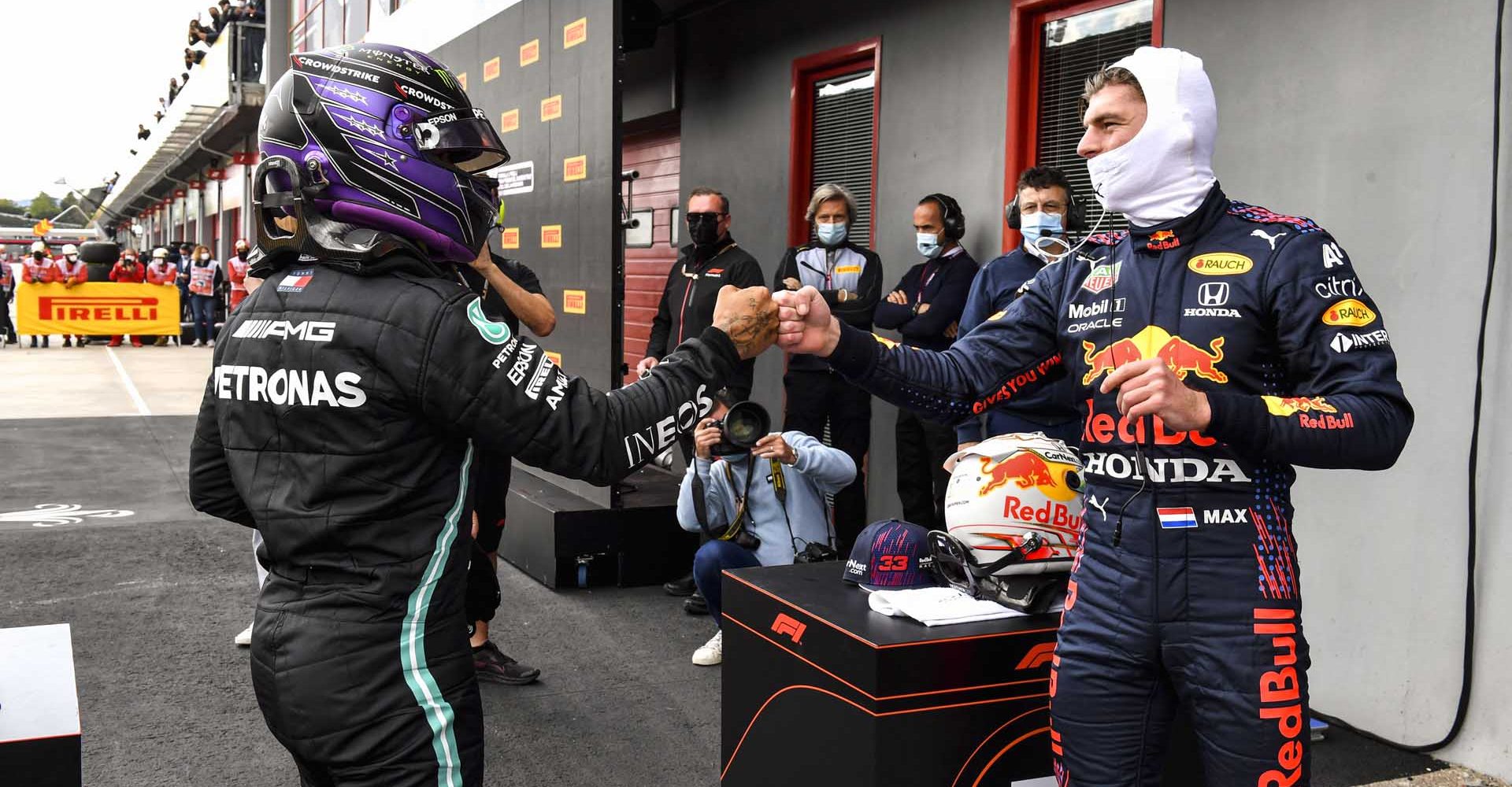 2021 Emilia Romagna Grand Prix, Saturday - LAT Images Lewis Hamilton Mercedes Max Verstappen