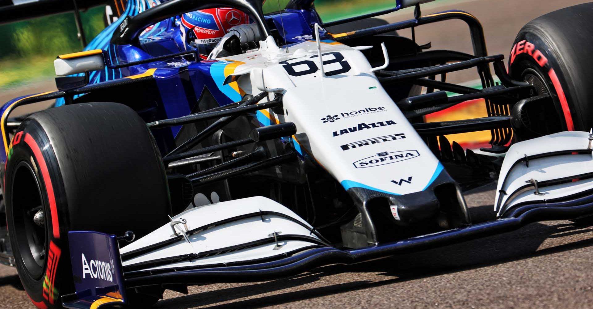 George Russell (GBR) Williams Racing FW43B.
Emilia Romagna Grand Prix, Saturday 17th April 2021. Imola, Italy.