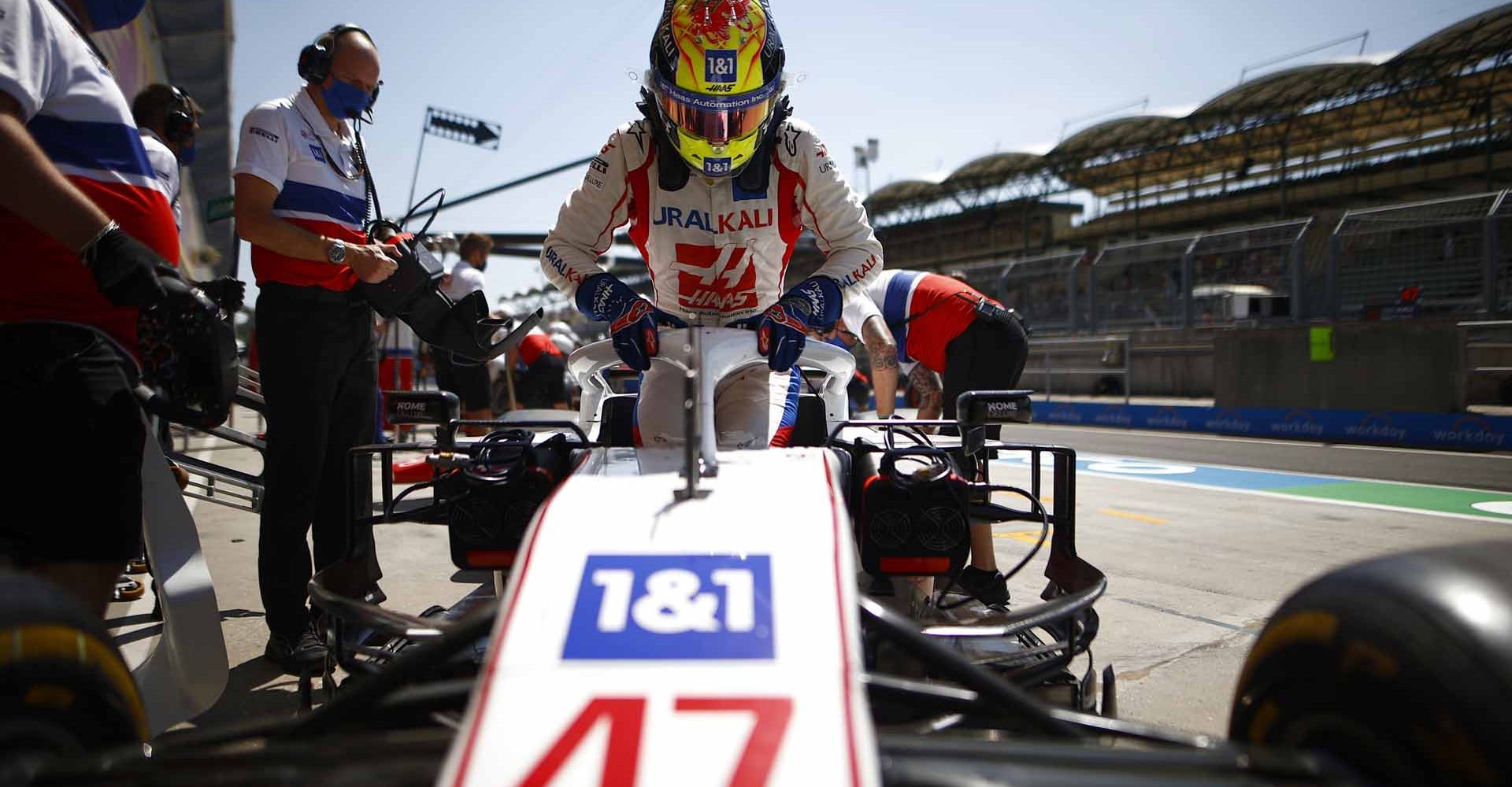 HUNGARORING, HUNGARY - JULY 30: Mick Schumacher, Haas F1 during the Hungarian GP at Hungaroring on Friday July 30, 2021 in Budapest, Hungary. (Photo by Andy Hone / LAT Images)