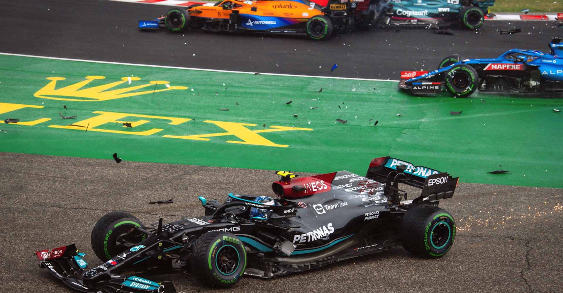 Valtteri Bottas Mercedes crash