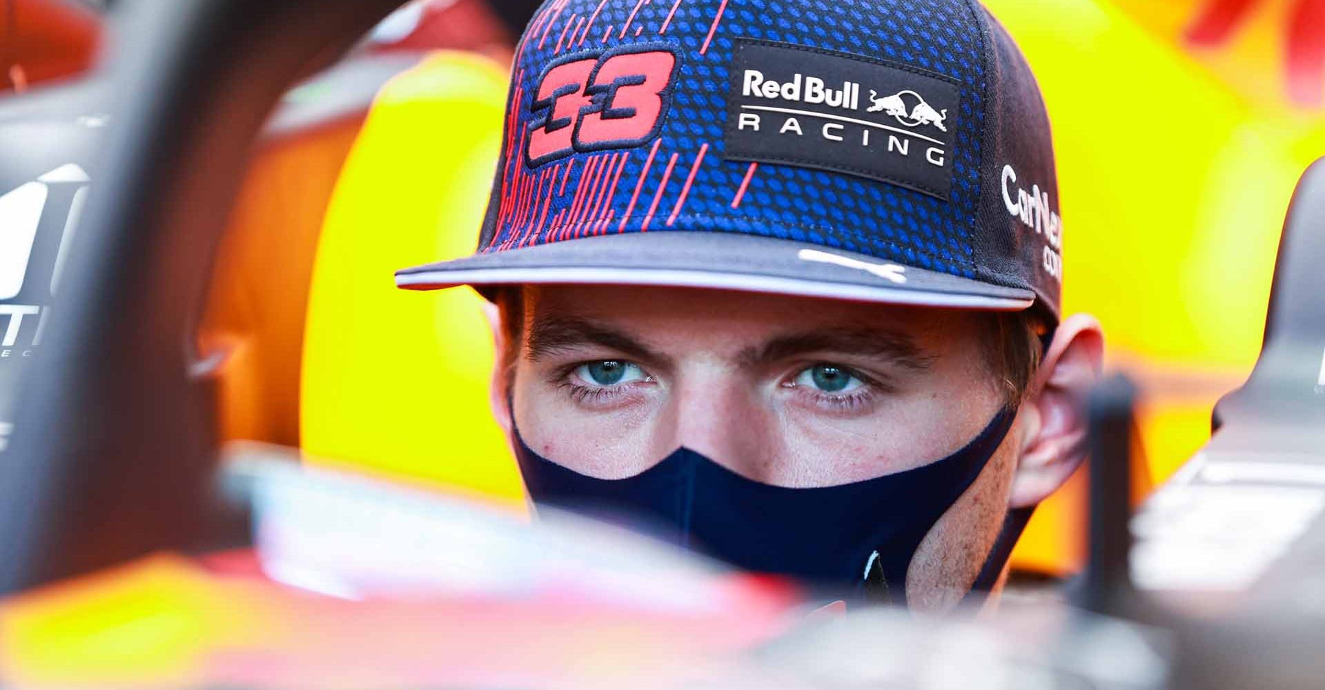 BUDAPEST, HUNGARY - JULY 29: Max Verstappen of Netherlands and Red Bull Racing has a seat fitting in the garage during previews ahead of the F1 Grand Prix of Hungary at Hungaroring on July 29, 2021 in Budapest, Hungary. (Photo by Mark Thompson/Getty Images)