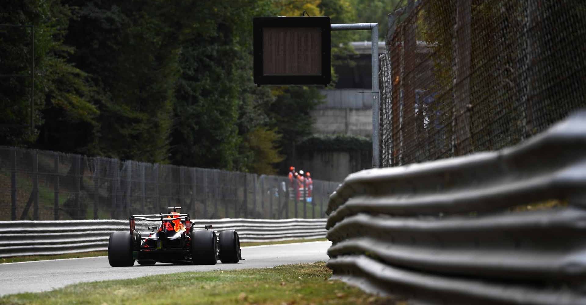 MONZA, ITALY - SEPTEMBER 10: Max Verstappen of the Netherlands driving the (33) Red Bull Racing RB16B Honda during practice ahead of the F1 Grand Prix of Italy at Autodromo di Monza on September 10, 2021 in Monza, Italy. (Photo by Rudy Carezzevoli/Getty Images)