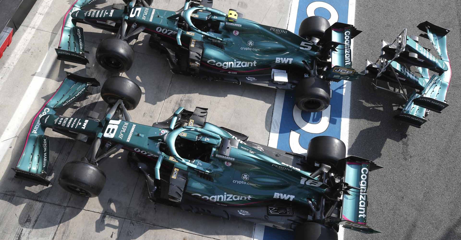 generic, Autodromo Nazionale Monza, GP2114a, F1, GP, Italy
Sebastian Vettel, Aston Martin AMR21 & Lance Stroll, Aston Martin AMR21 cars in pit lane