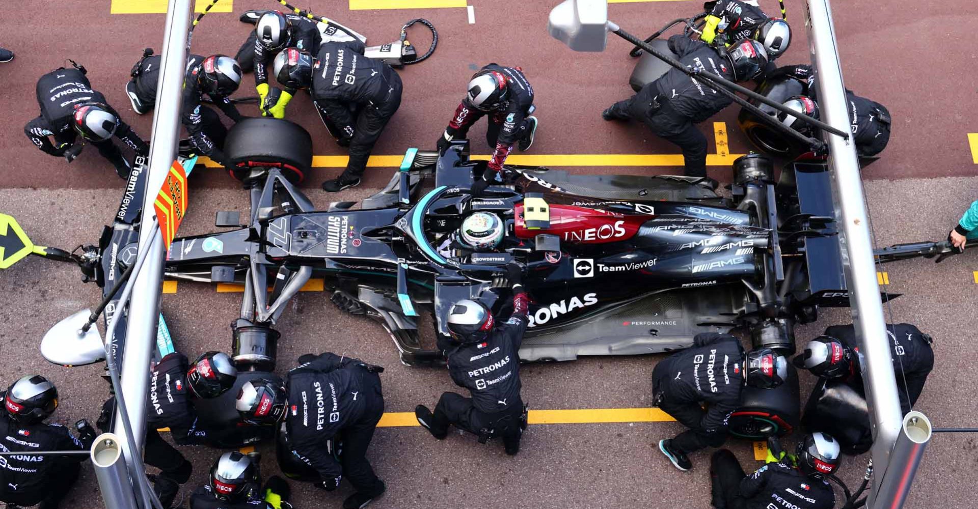 2021 Monaco Grand Prix, Sunday - Steve Etherington Valtteri Bottas pitstop