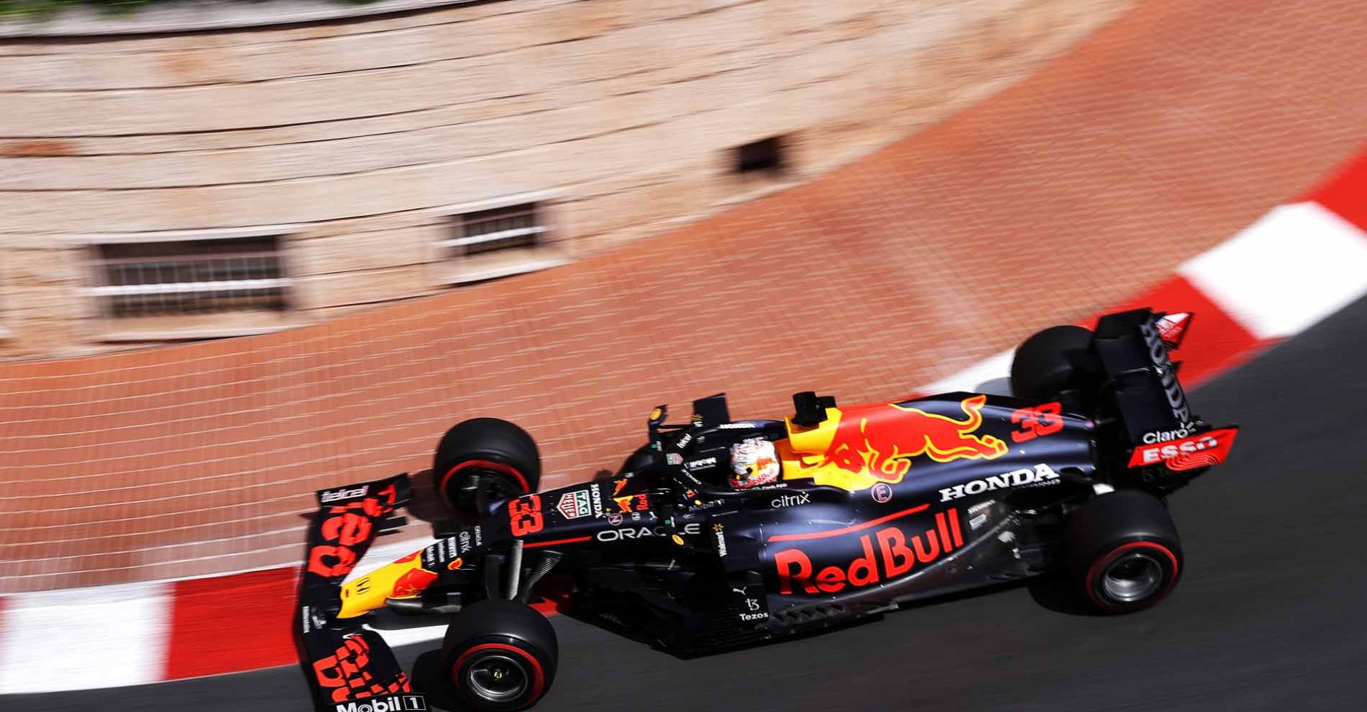 MONTE-CARLO, MONACO - MAY 23: Max Verstappen of the Netherlands driving the (33) Red Bull Racing RB16B Honda on track during the F1 Grand Prix of Monaco at Circuit de Monaco on May 23, 2021 in Monte-Carlo, Monaco. (Photo by Lars Baron/Getty Images)