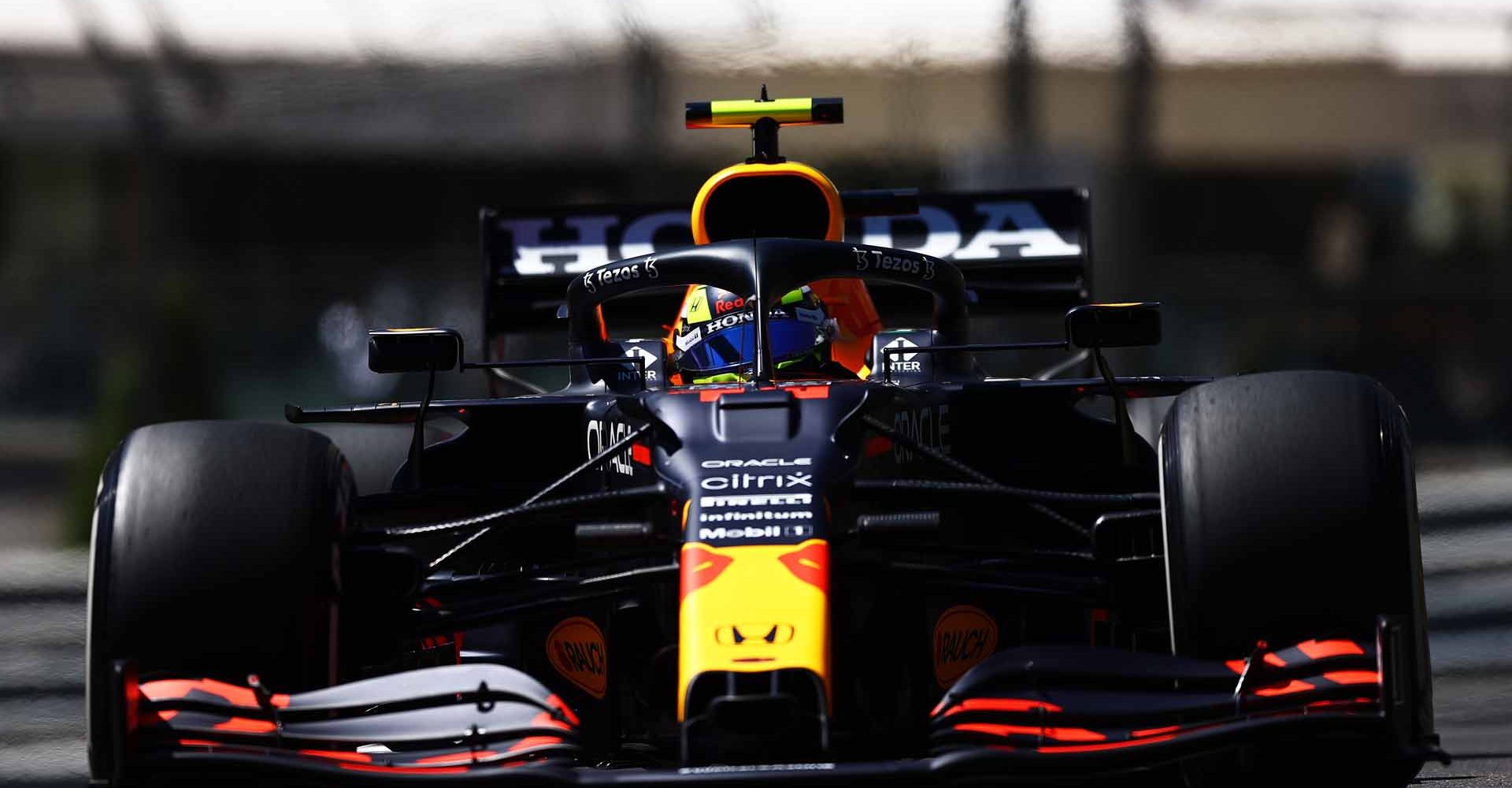 MONTE-CARLO, MONACO - MAY 20: Sergio Perez of Mexico driving the (11) Red Bull Racing RB16B Honda on track during practice ahead of the F1 Grand Prix of Monaco at Circuit de Monaco on May 20, 2021 in Monte-Carlo, Monaco. (Photo by Bryn Lennon/Getty Images)