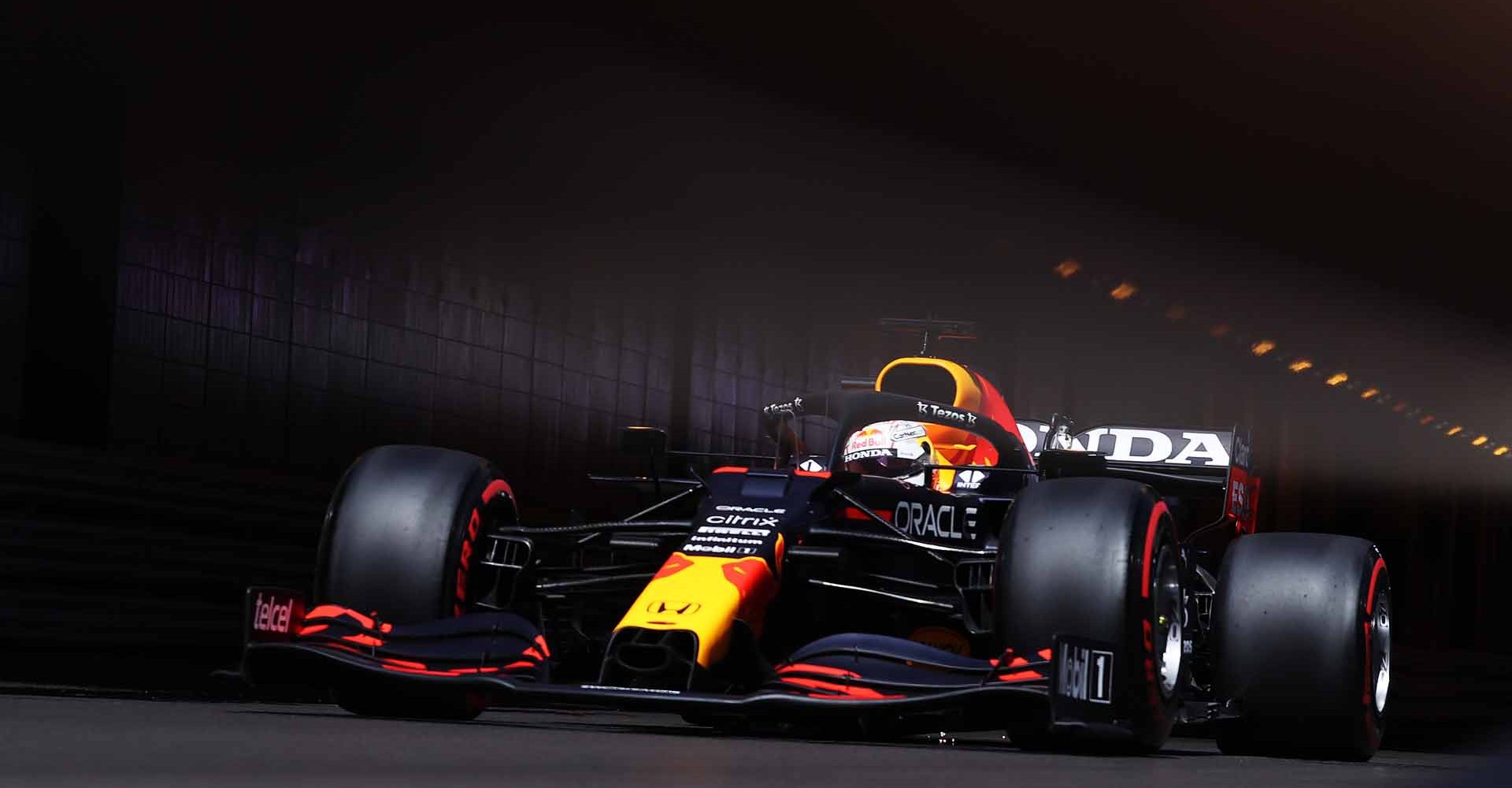 MONTE-CARLO, MONACO - MAY 20: Max Verstappen of the Netherlands driving the (33) Red Bull Racing RB16B Honda on track during practice ahead of the F1 Grand Prix of Monaco at Circuit de Monaco on May 20, 2021 in Monte-Carlo, Monaco. (Photo by Lars Baron/Getty Images)