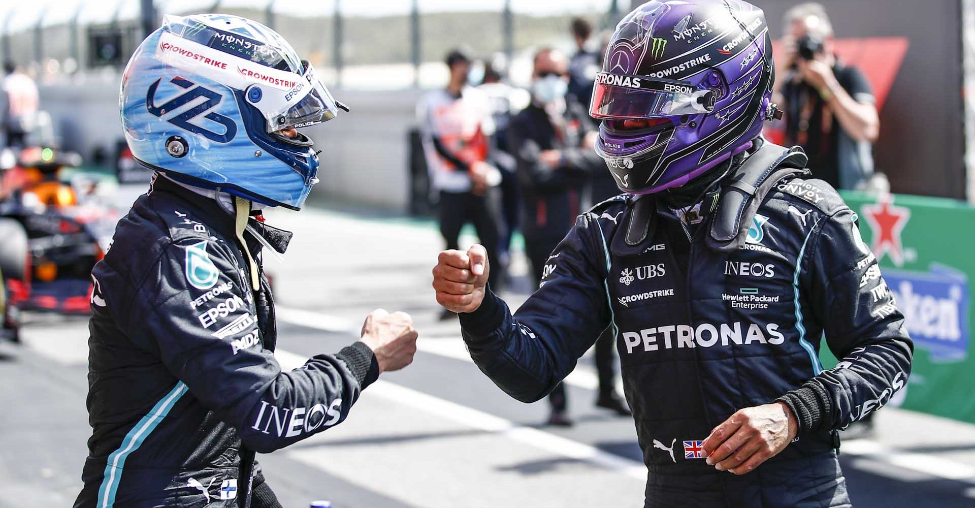 2021 Portuguese Grand Prix, Saturday - Wolfgang Wilhelm Valtteri Bottas Lewis Hamilton Mercedes