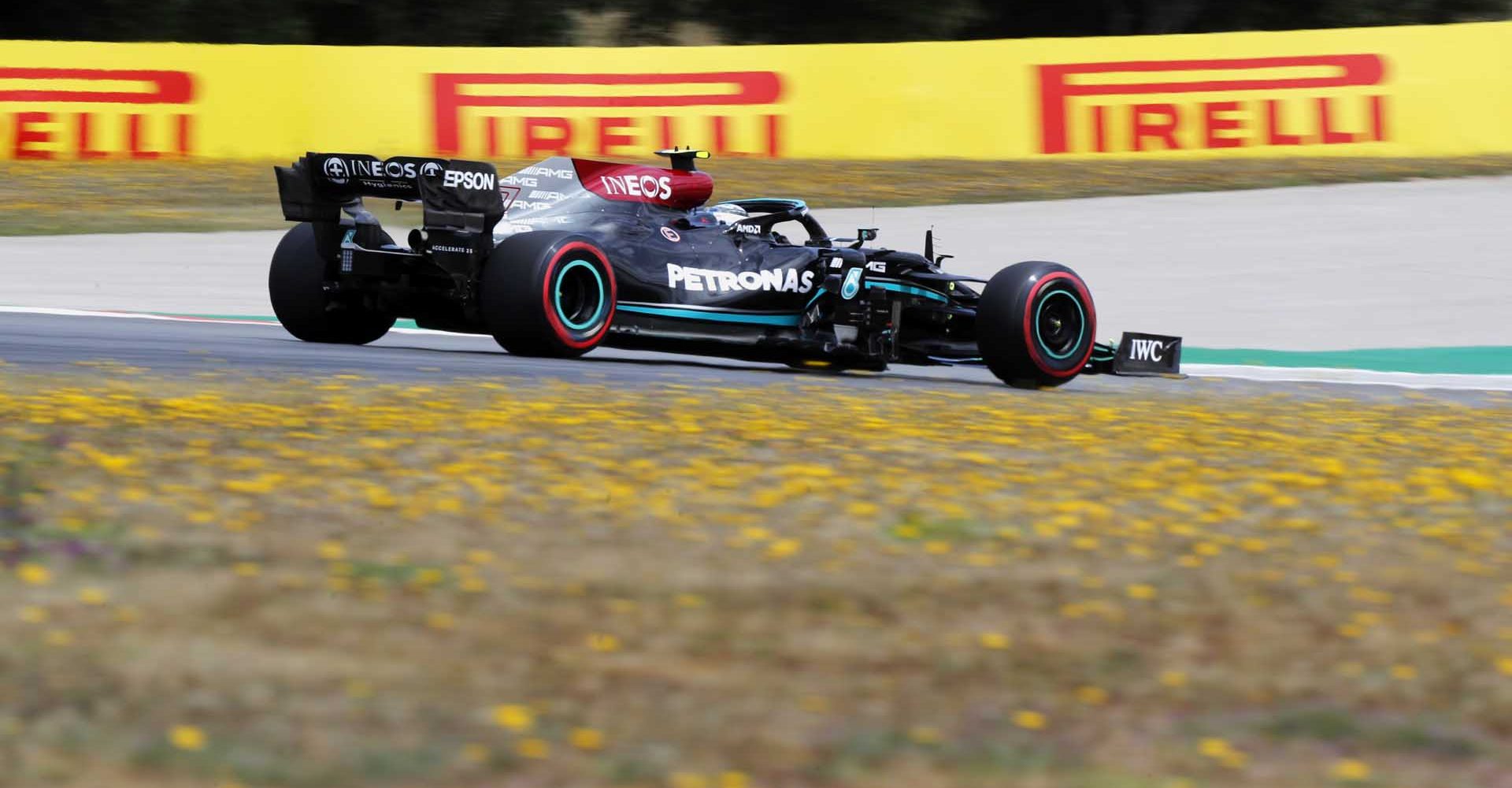 ALGARVE INTERNATIONAL CIRCUIT, PORTUGAL - MAY 01: Valtteri Bottas, Mercedes W12 during the Portuguese GP at Algarve International Circuit on Saturday May 01, 2021 in Portimao, Portugal. (Photo by Steven Tee / LAT Images)