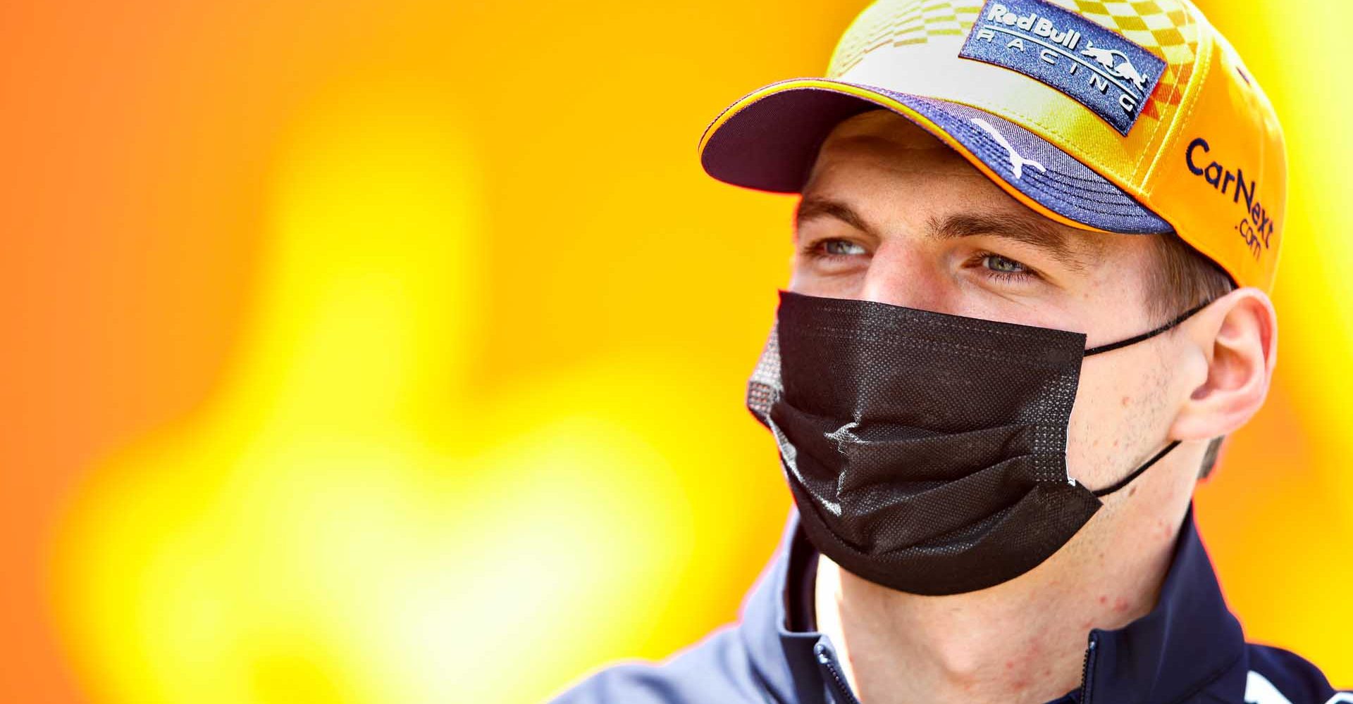 PORTIMAO, PORTUGAL - APRIL 29: Max Verstappen of Netherlands and Red Bull Racing looks on in the Paddock during previews ahead of the F1 Grand Prix of Portugal at Autodromo Internacional Do Algarve on April 29, 2021 in Portimao, Portugal. (Photo by Mark Thompson/Getty Imagesit