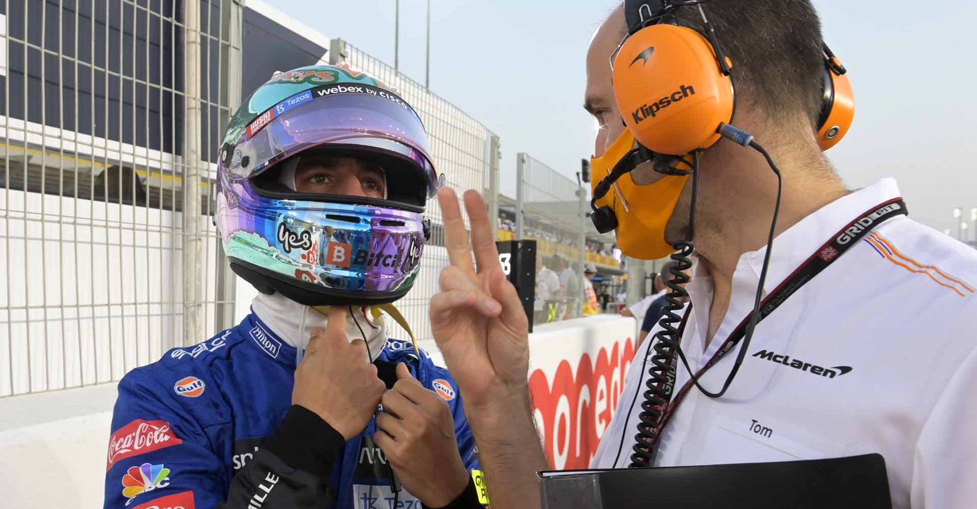 Daniel Ricciardo, McLaren, on the grid