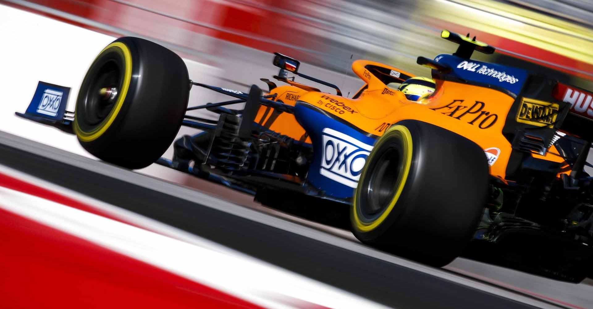 SOCHI AUTODROM, RUSSIAN FEDERATION - SEPTEMBER 24: Lando Norris, McLaren MCL35M during the Russian GP  at Sochi Autodrom on Friday September 24, 2021 in Sochi, Russian Federation. (Photo by Zak Mauger / LAT Images)