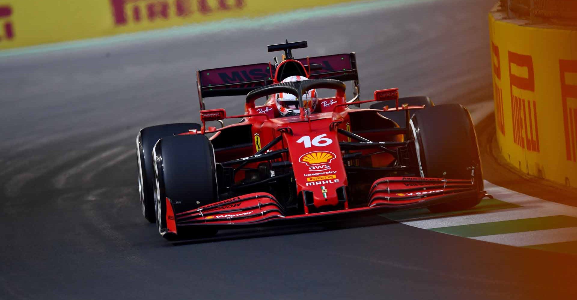 JEDDAH STREET CIRCUIT, SAUDI ARABIA - DECEMBER 04: Charles Leclerc, Ferrari SF21 during the Saudi Arabia GP  at Jeddah Street Circuit on Saturday December 04, 2021 in Jeddah, Saudi Arabia. (Photo by Jerry Andre / LAT Images)