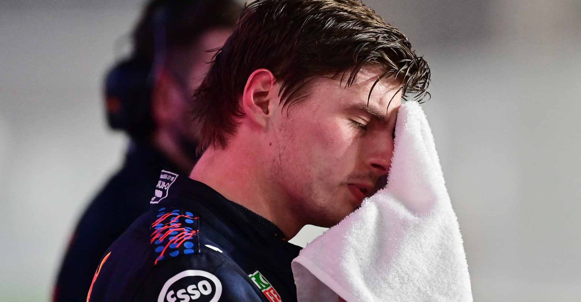 JEDDAH, SAUDI ARABIA - DECEMBER 05: Max Verstappen of Netherlands and Red Bull Racing looks on from the pitlane during the F1 Grand Prix of Saudi Arabia at Jeddah Corniche Circuit on December 05, 2021 in Jeddah, Saudi Arabia. (Photo by Andrej Isakovic - Pool/Getty Images)