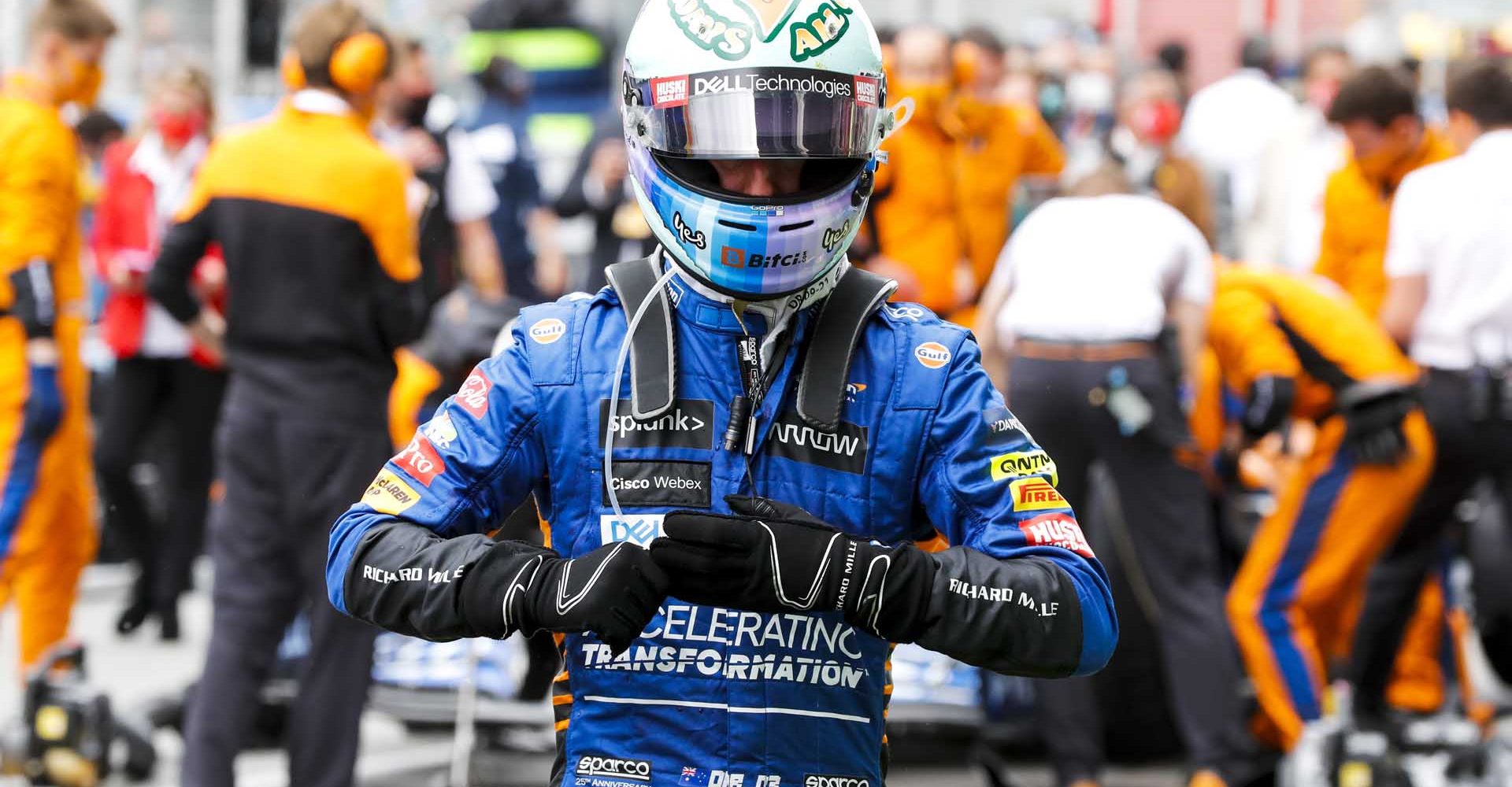 Daniel Ricciardo, McLaren, on the grid