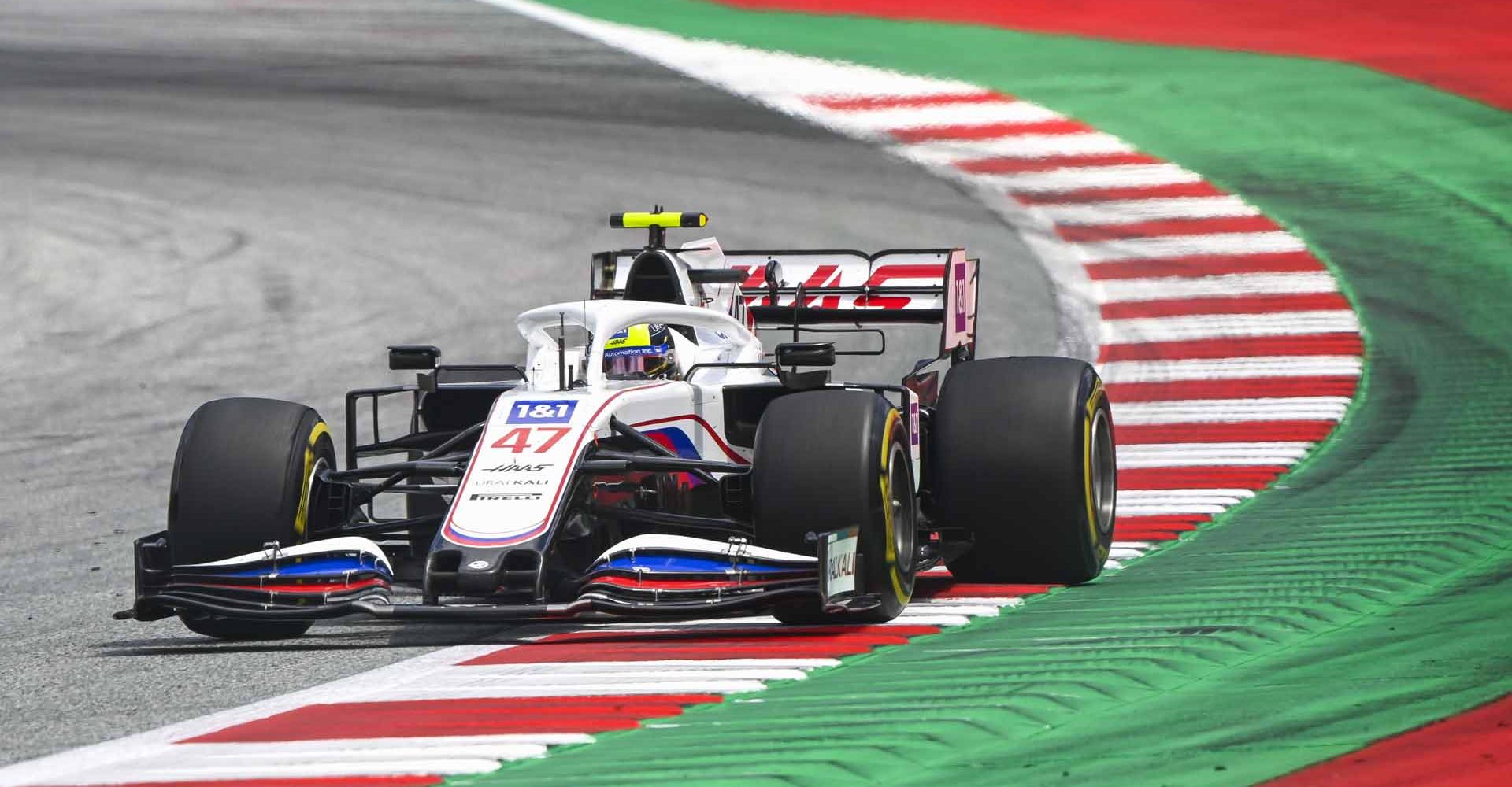 RED BULL RING, AUSTRIA - JUNE 25: Mick Schumacher, Haas VF-21 during the Styrian GP at Red Bull Ring on Friday June 25, 2021 in Spielberg, Austria. (Photo by Mark Sutton / Sutton Images)