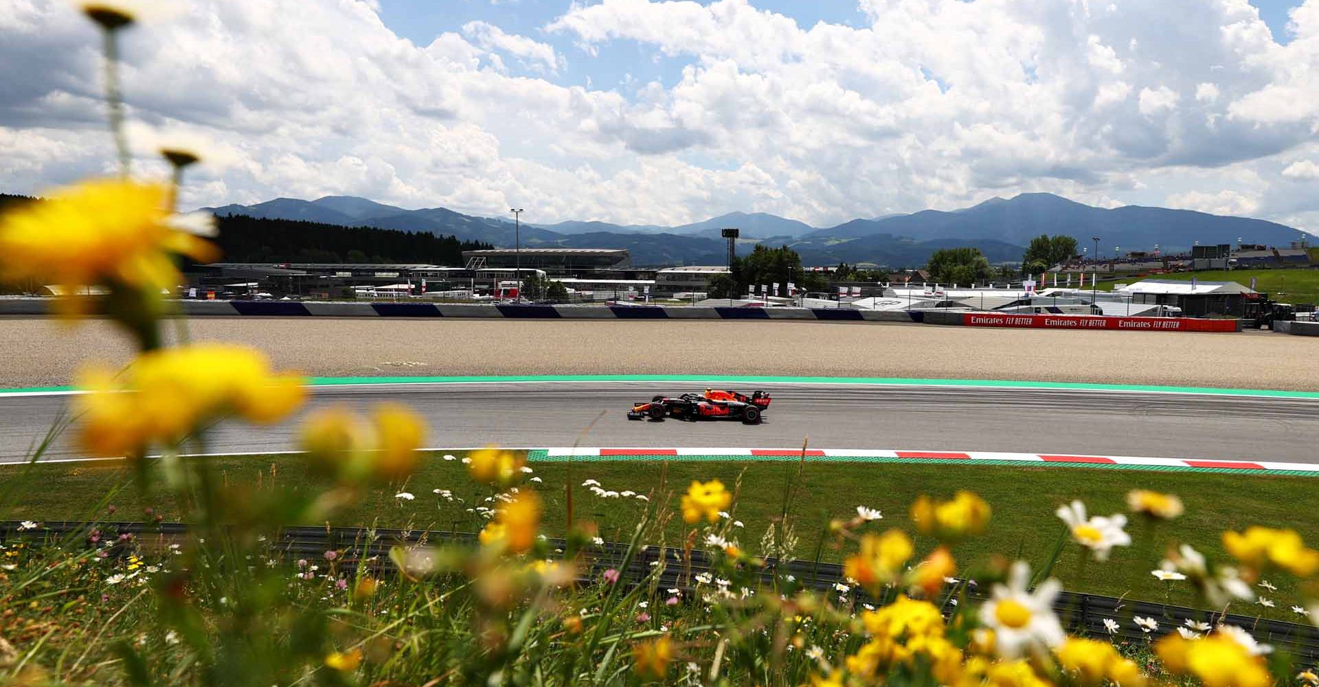 SPIELBERG, AUSTRIA - JUNE 25: Sergio Perez of Mexico driving the (11) Red Bull Racing RB16B Honda on track during practice ahead of the F1 Grand Prix of Styria at Red Bull Ring on June 25, 2021 in Spielberg, Austria. (Photo by Clive Rose/Getty Images)