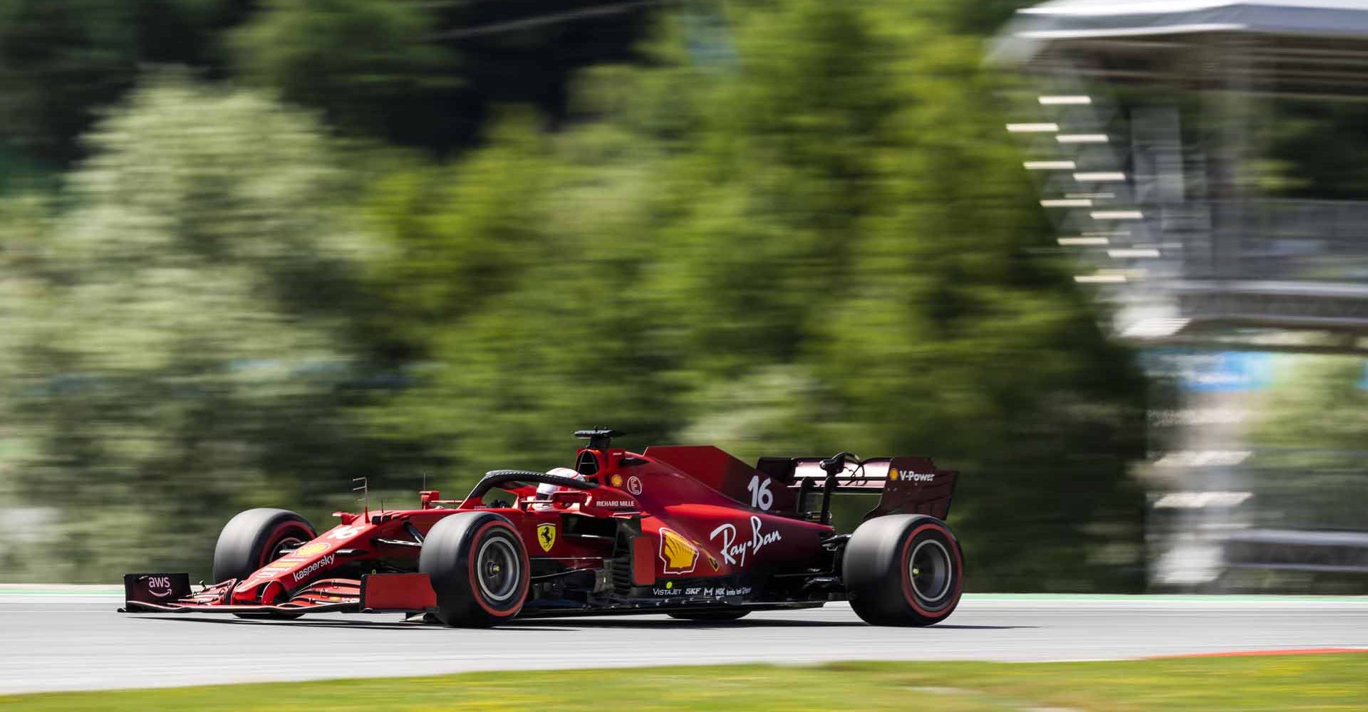 Charles Leclerc races at the FIA Formula One World Championship 2021 in Spielberg, Austria on June 26, 2021