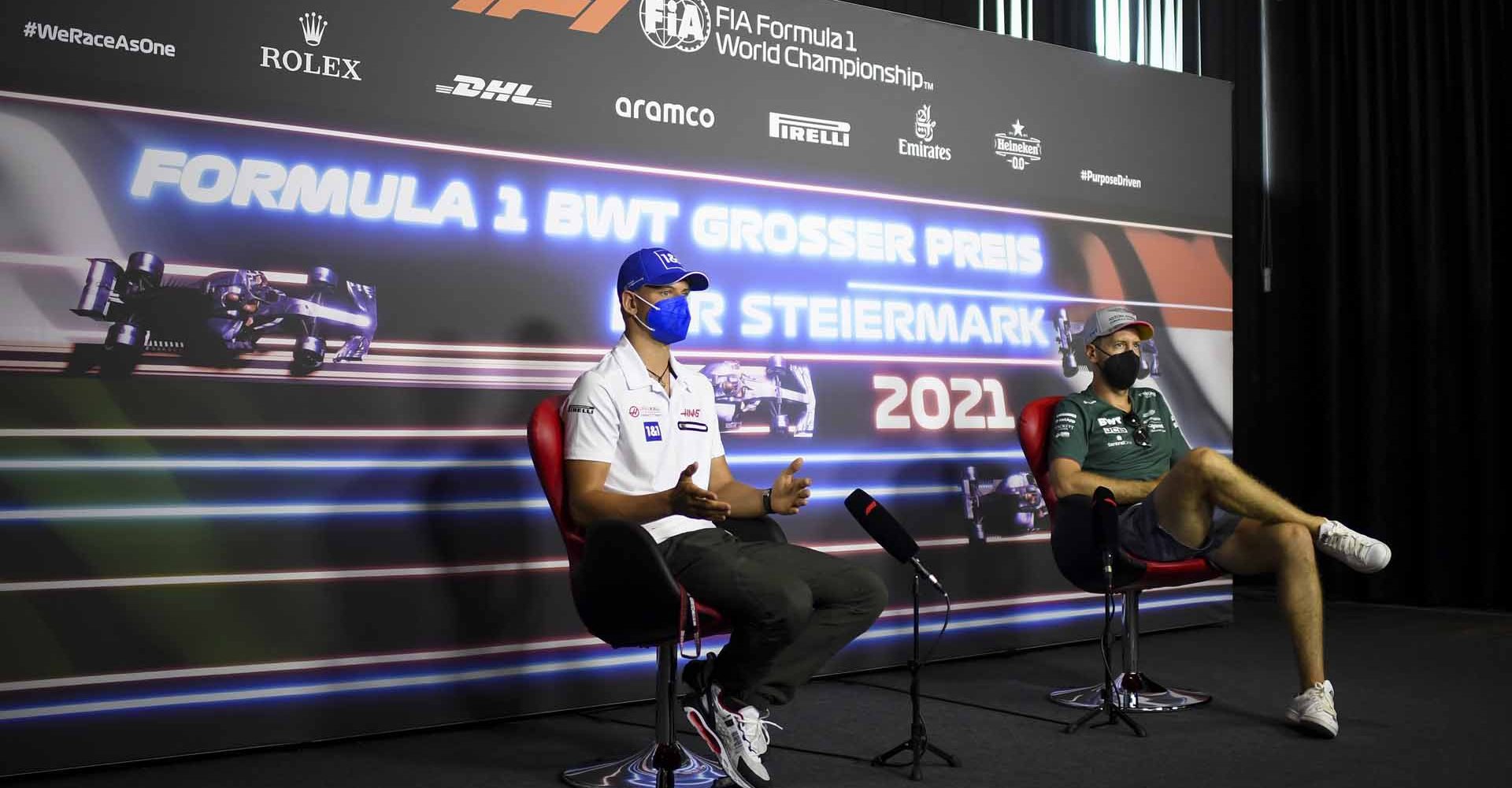 Mick Schumacher, Haas F1 and Mick Schumacher, Haas F1 in the Press Conference