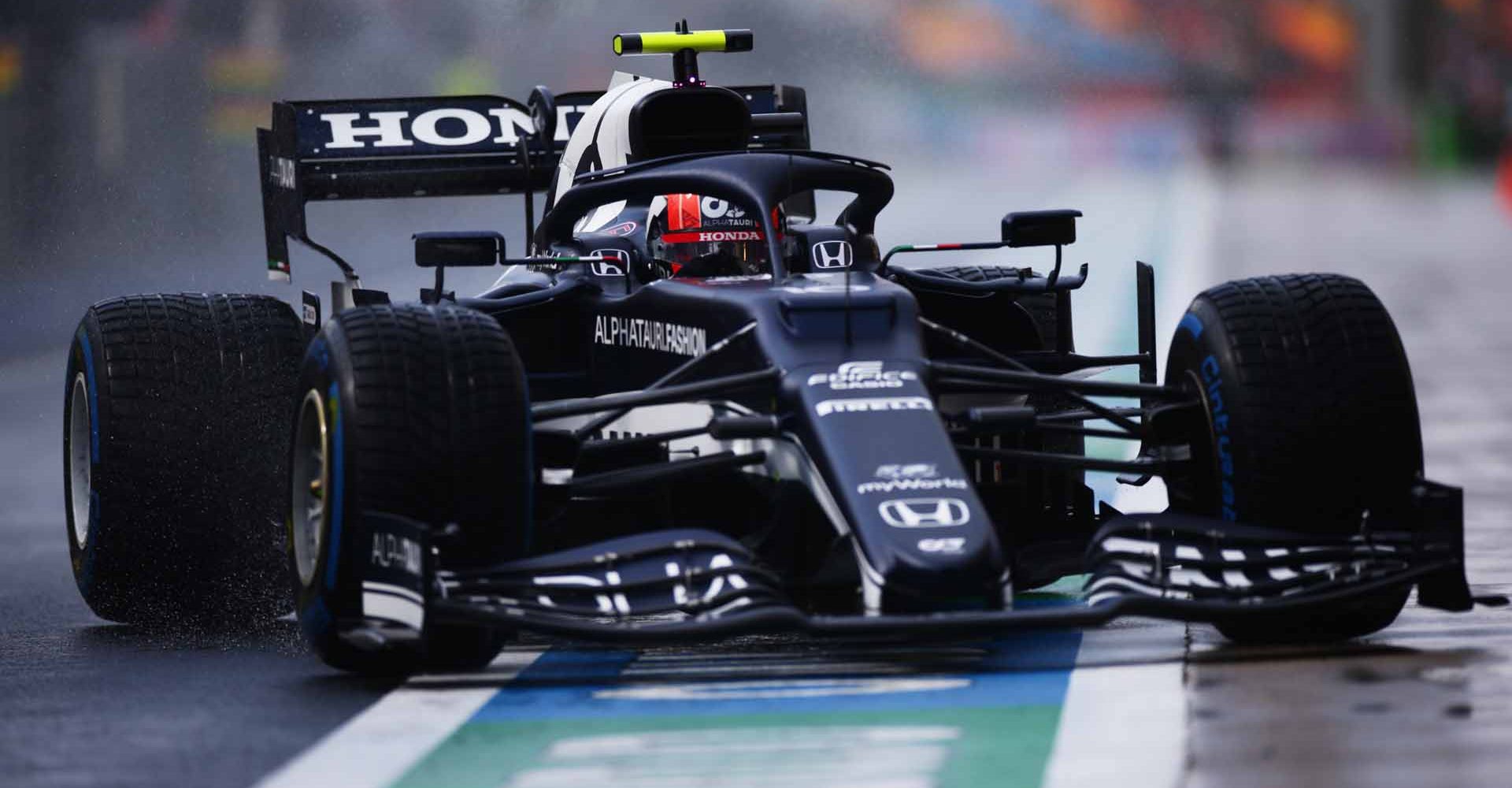 ISTANBUL, TURKEY - OCTOBER 09: Pierre Gasly of France driving the (10) Scuderia AlphaTauri AT02 Honda in the Pitlane during final practice ahead of the F1 Grand Prix of Turkey at Intercity Istanbul Park on October 09, 2021 in Istanbul, Turkey. (Photo by Peter Fox/Getty Images)