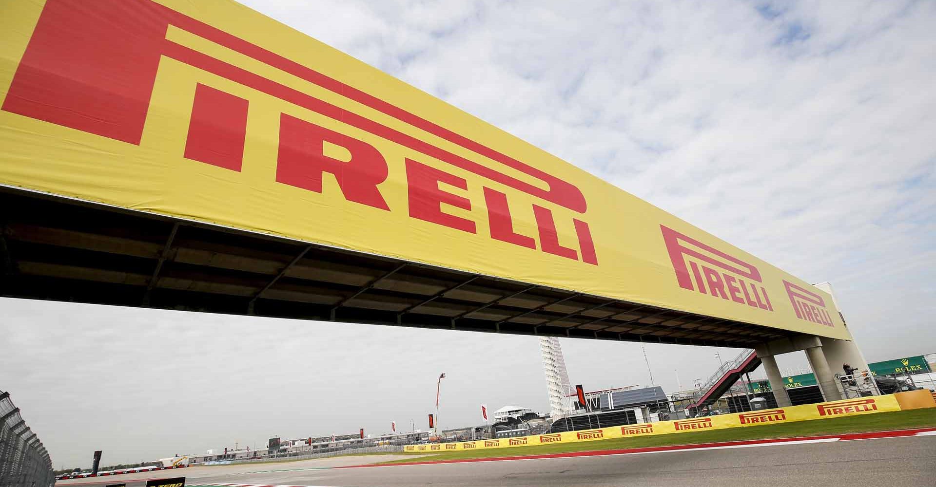 CIRCUIT OF THE AMERICAS, UNITED STATES OF AMERICA - OCTOBER 21: Pirelli Branding on track during the United States GP   at Circuit of the Americas on Thursday October 21, 2021 in Austin, United States of America. (Photo by Zak Mauger / LAT Images)