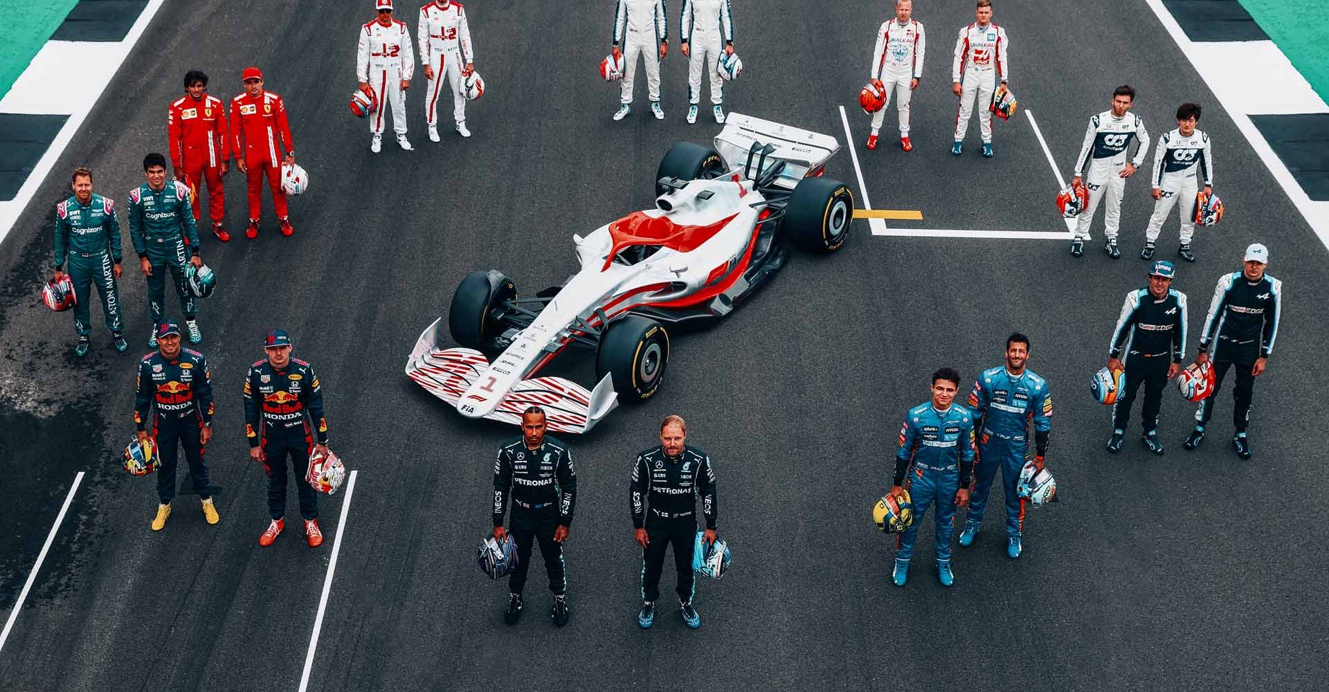 F1 2022 presentation, drivers on the grid