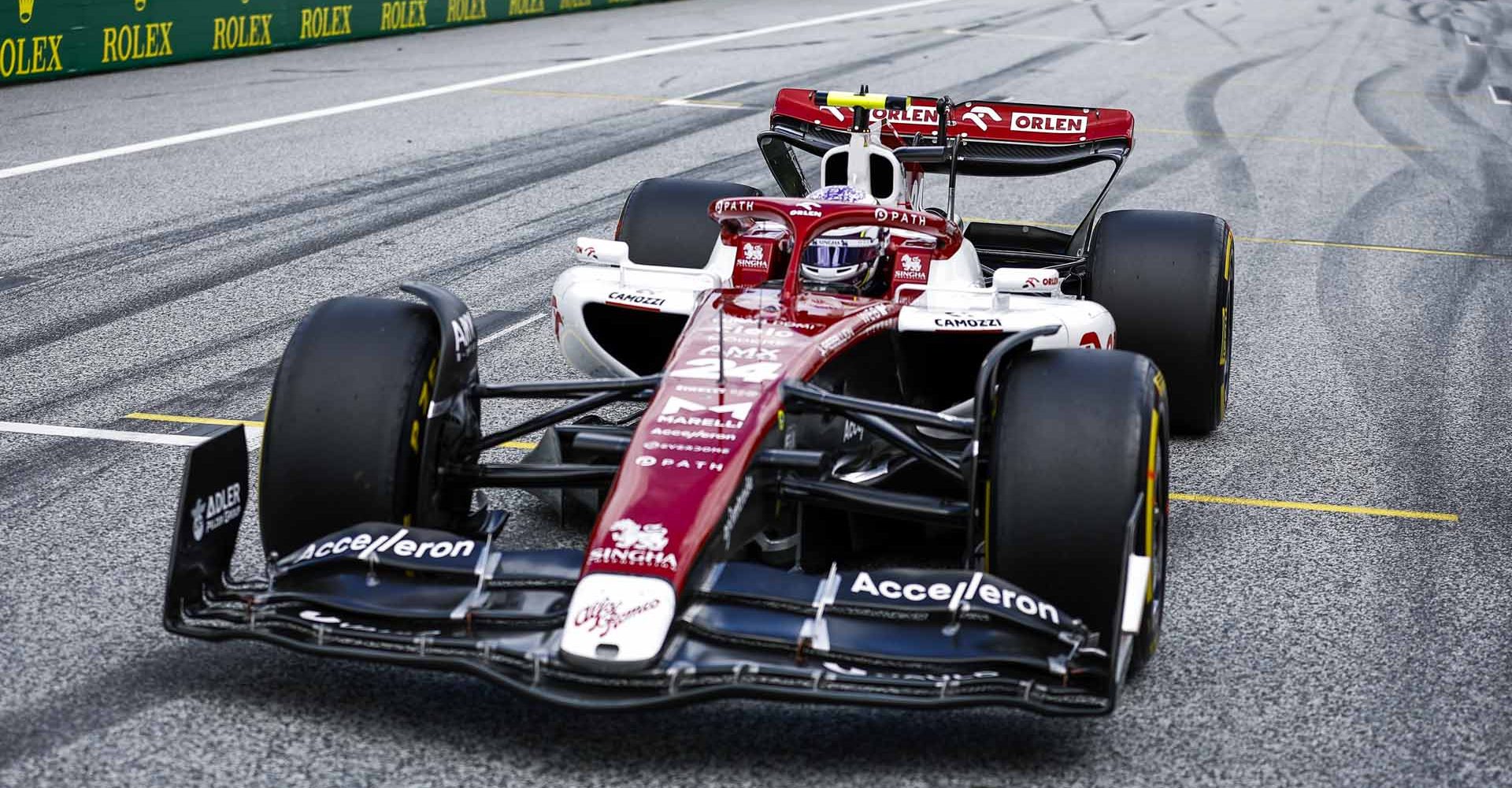 24 ZHOU Guanyu (chi), Alfa Romeo F1 Team ORLEN C42, on the grid during the Formula 1 Rolex Grosser Preis Von Osterreich 2022, 2022 Austrian Grand Prix, 11th round of the 2022 FIA Formula One World Championship from July 8 to 10, 2022 on the Red Bull Ring, in Spielberg, Austria - Photo Xavi Bonilla / DPPI