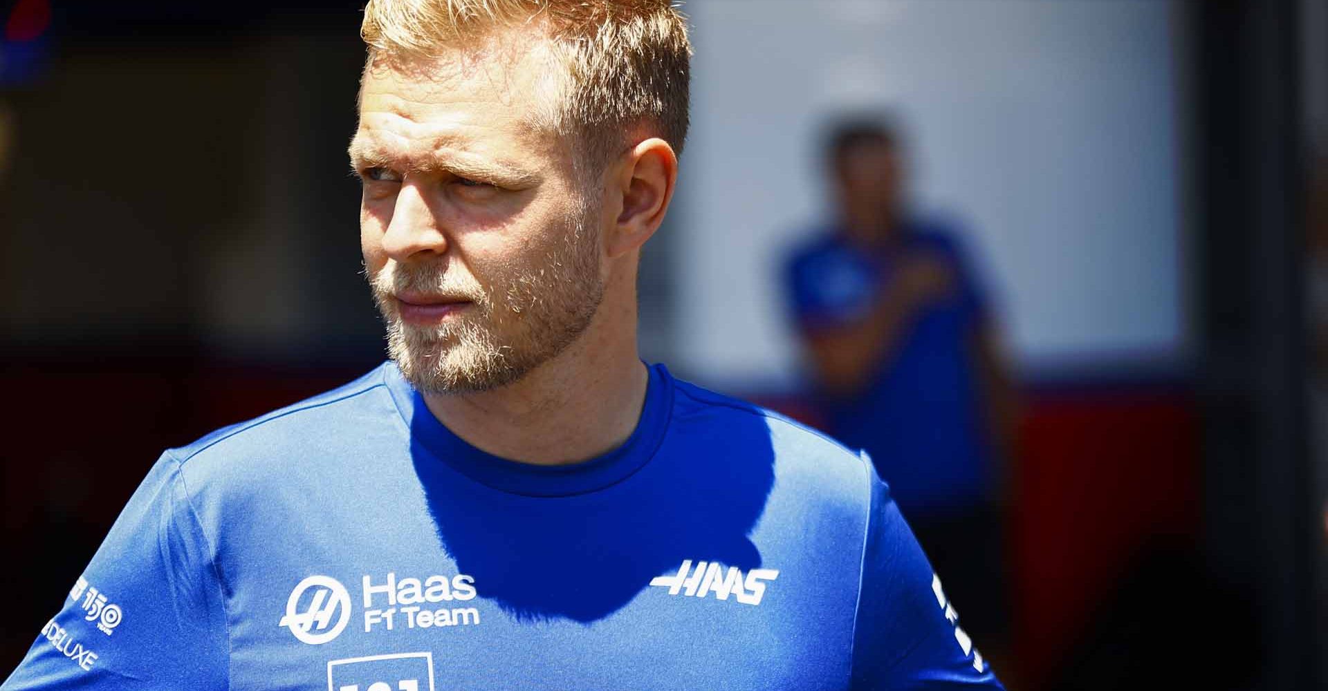 BAKU CITY CIRCUIT, AZERBAIJAN - JUNE 12: Kevin Magnussen, Haas during the Azerbaijan GP at Baku City Circuit on Sunday June 12, 2022 in Baku, Azerbaijan. (Photo by Andy Hone / LAT Images)