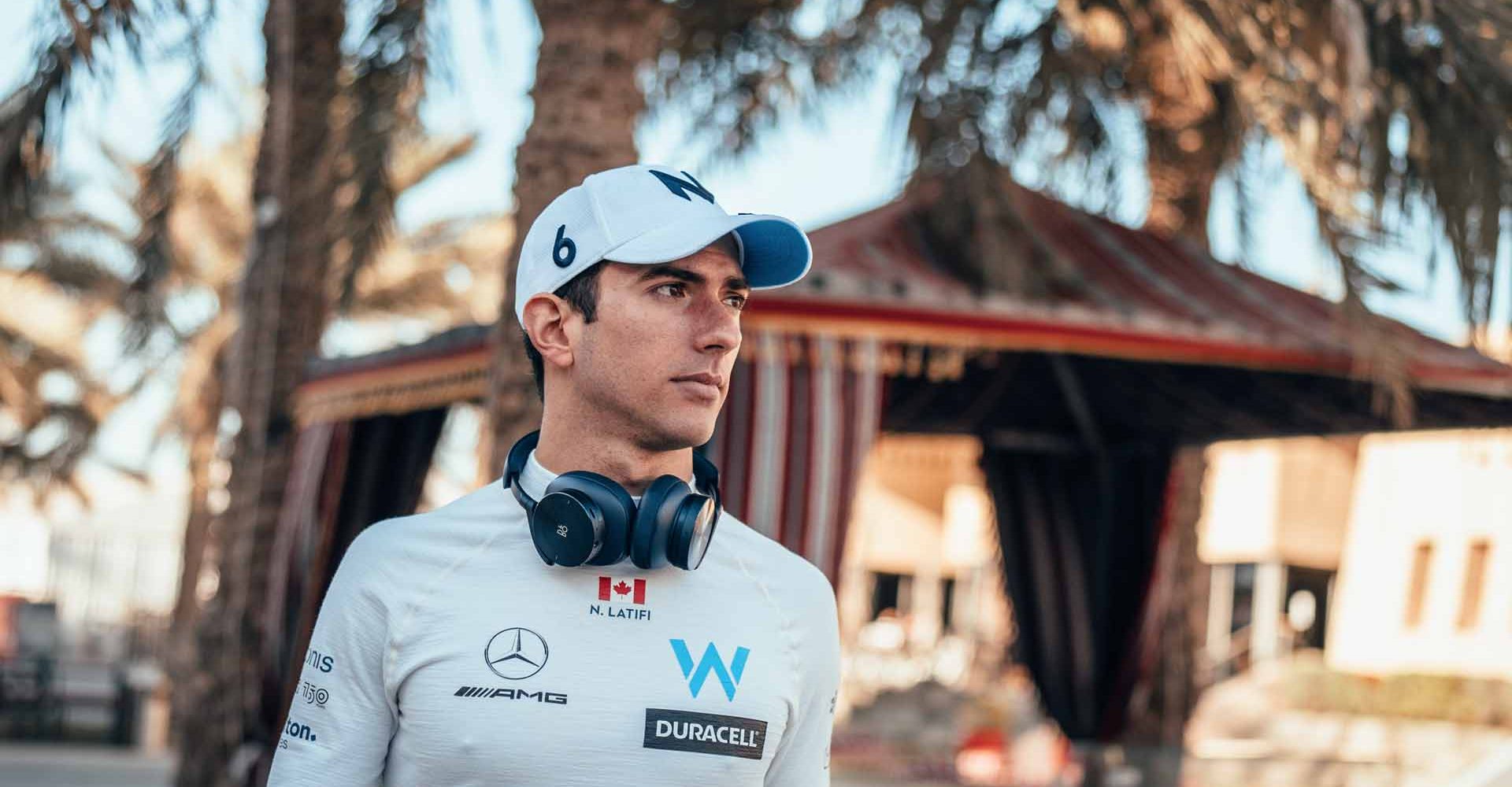 Nicholas Latifi (CDN) Williams Racing - Bang & Olufsen.
Bahrain Grand Prix, Thursday 17th March 2022. Sakhir, Bahrain.