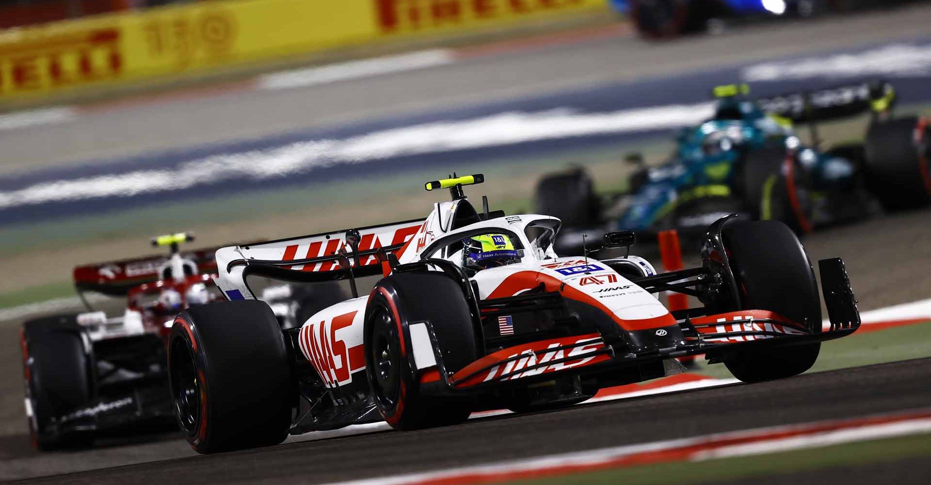 BAHRAIN INTERNATIONAL CIRCUIT, BAHRAIN - MARCH 20: Mick Schumacher, Haas VF-22 during the Bahrain GP at Bahrain International Circuit on Sunday March 20, 2022 in Sakhir, Bahrain. (Photo by Andy Hone / LAT Images)