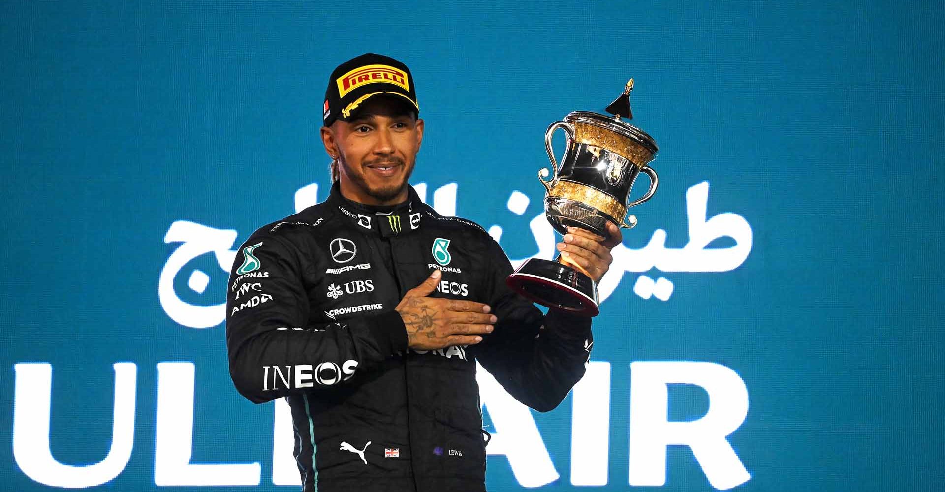 Lewis Hamilton, Mercedes, trophy