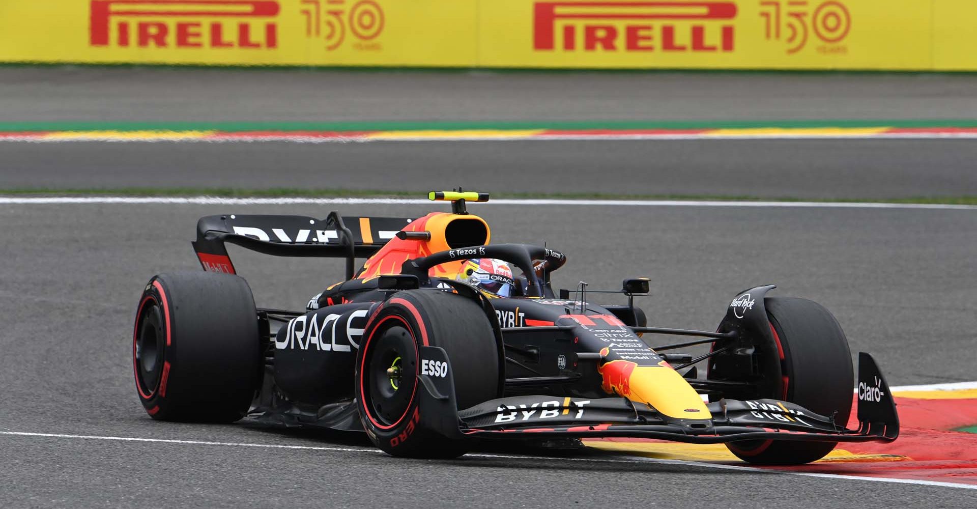 CIRCUIT DE SPA FRANCORCHAMPS, BELGIUM - AUGUST 27: Sergio Perez, Red Bull Racing RB18 during the Belgian GP at Circuit de Spa Francorchamps on Saturday August 27, 2022 in Spa, Belgium. (Photo by Mark Sutton / LAT Images)