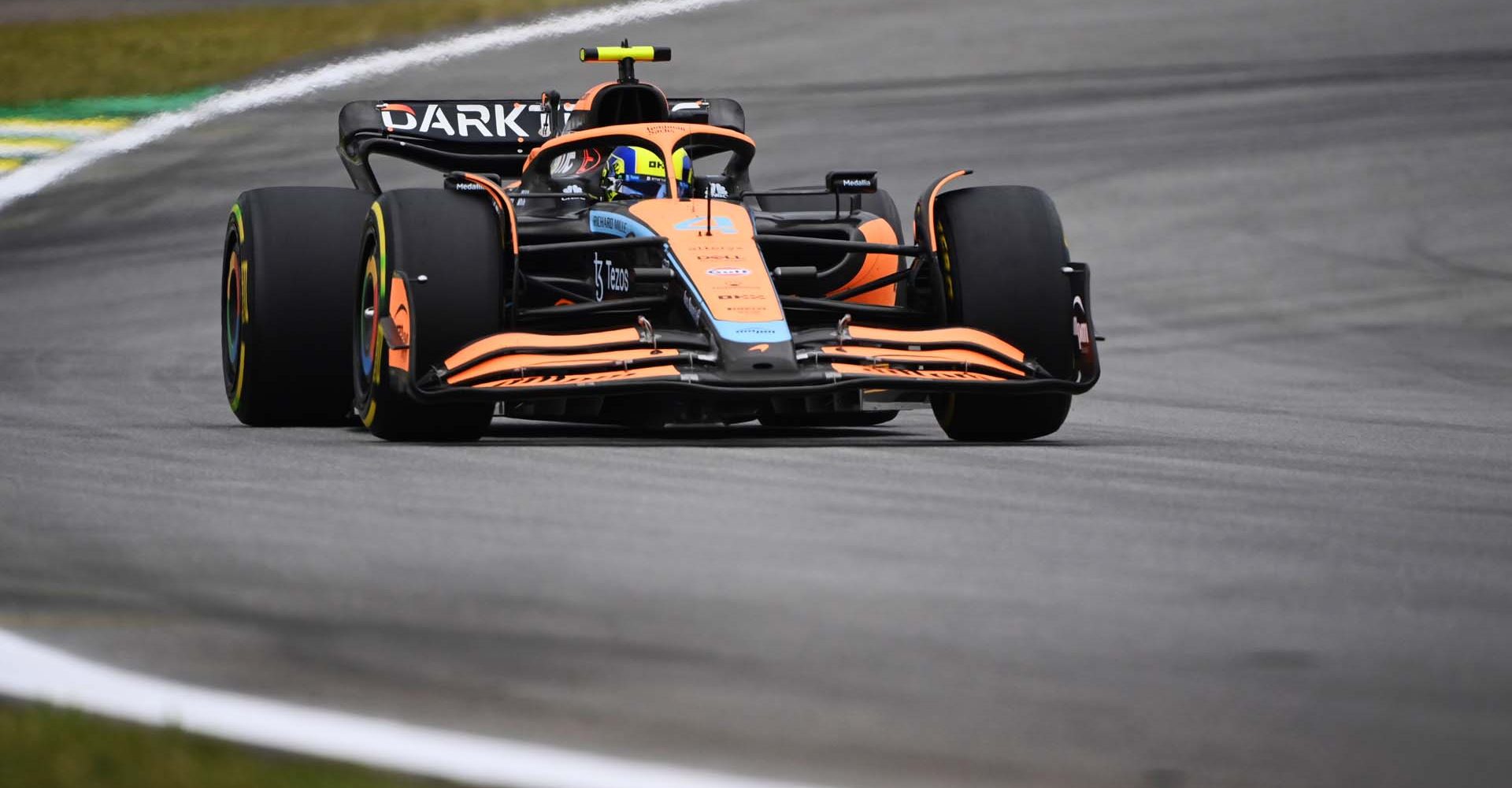 Lando Norris, McLaren MCL36 head on