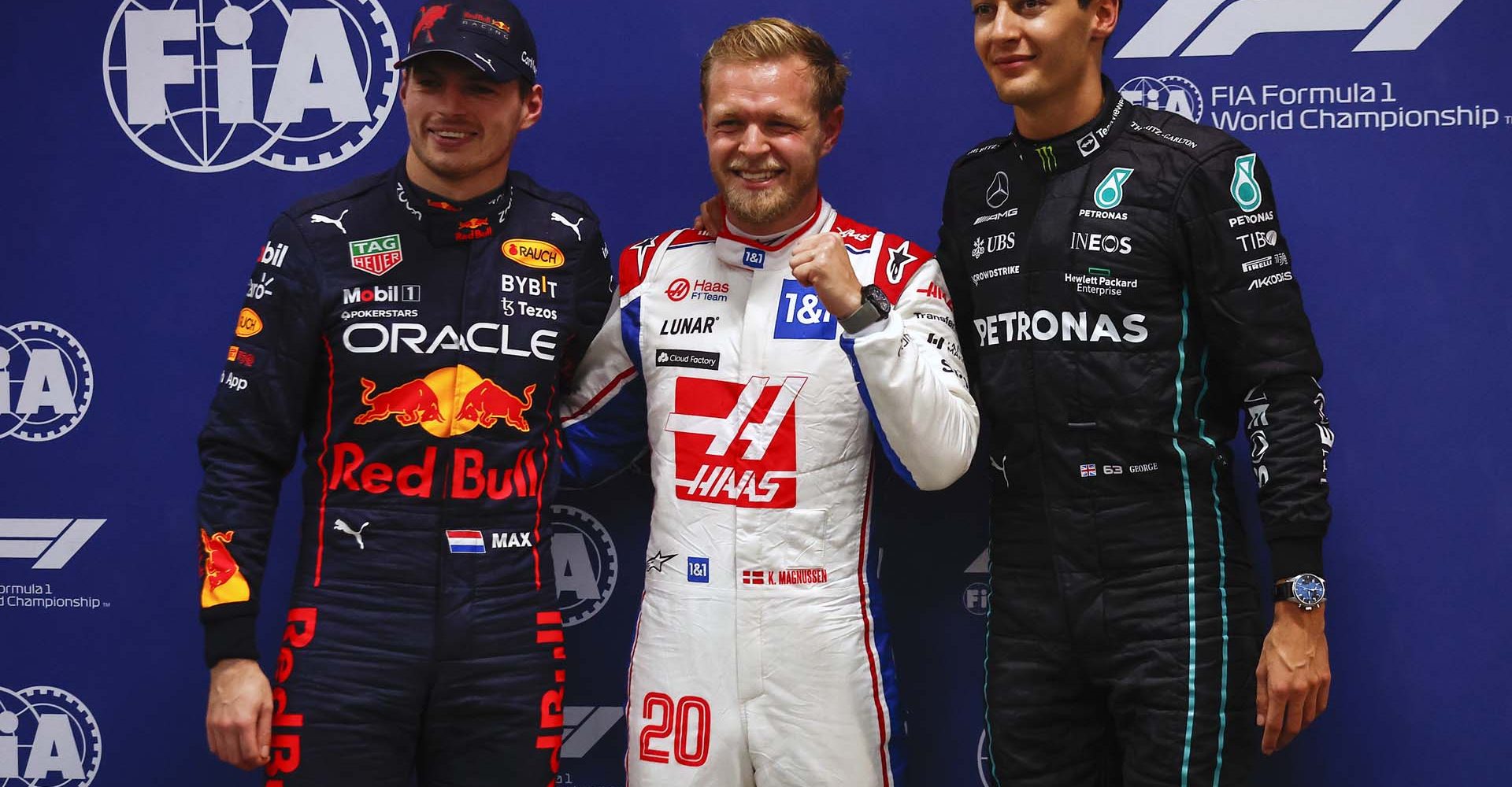 Max Verstappen Kevin Magnussen George Russell