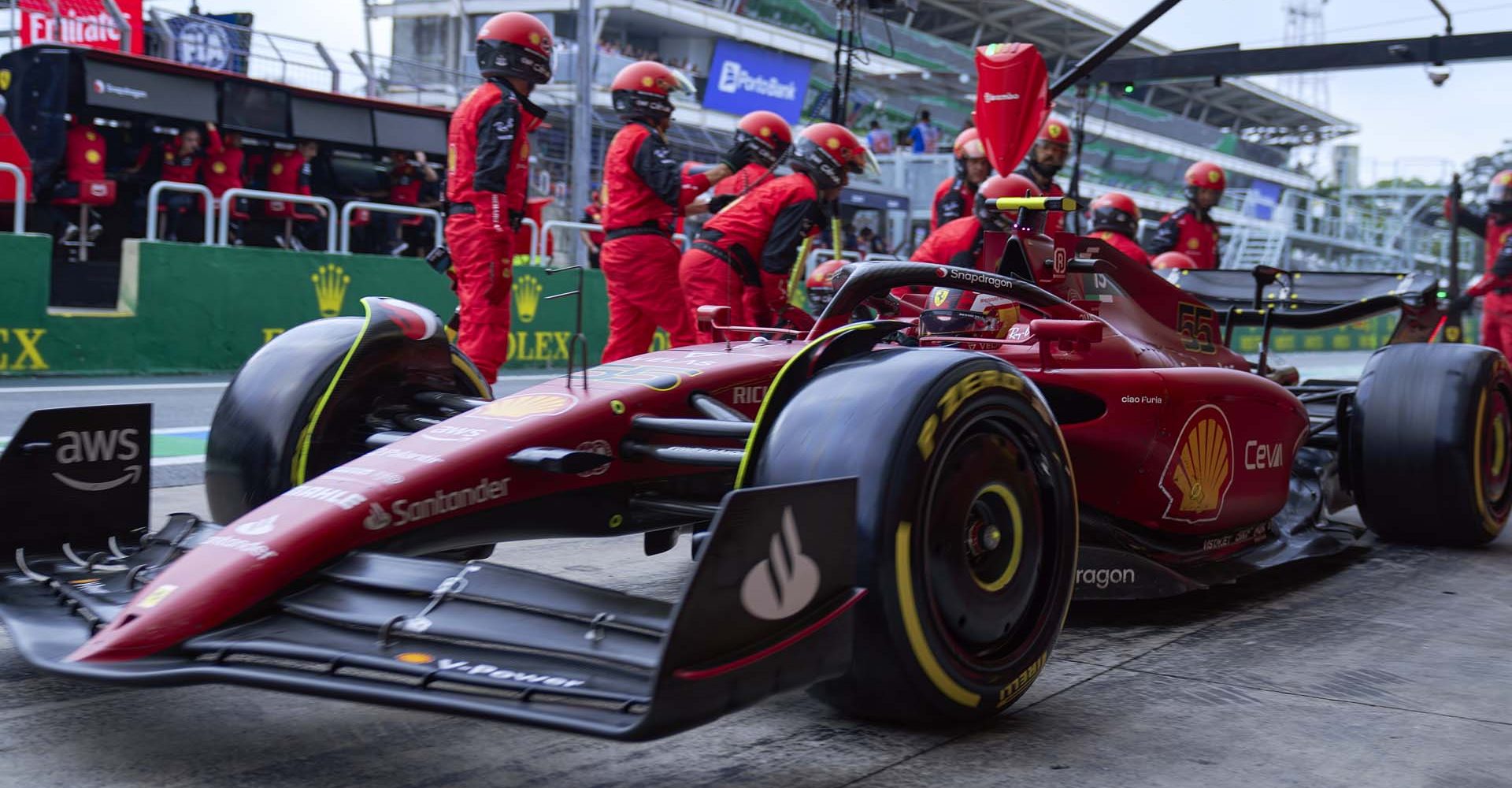 FERRARI F1 GP BRASILE DOMENICA 13/11/2022 credit @Scuderia Ferrari Press Office Carlos Sainz