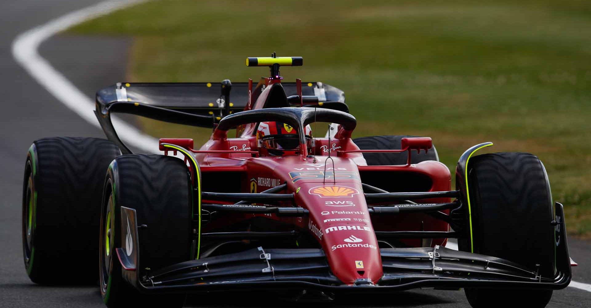 SILVERSTONE CIRCUIT, UNITED KINGDOM - JULY 01: Carlos Sainz, Ferrari F1-75 during the British GP at Silverstone Circuit on Friday July 01, 2022 in Northamptonshire, United Kingdom. (Photo by Zak Mauger / LAT Images)