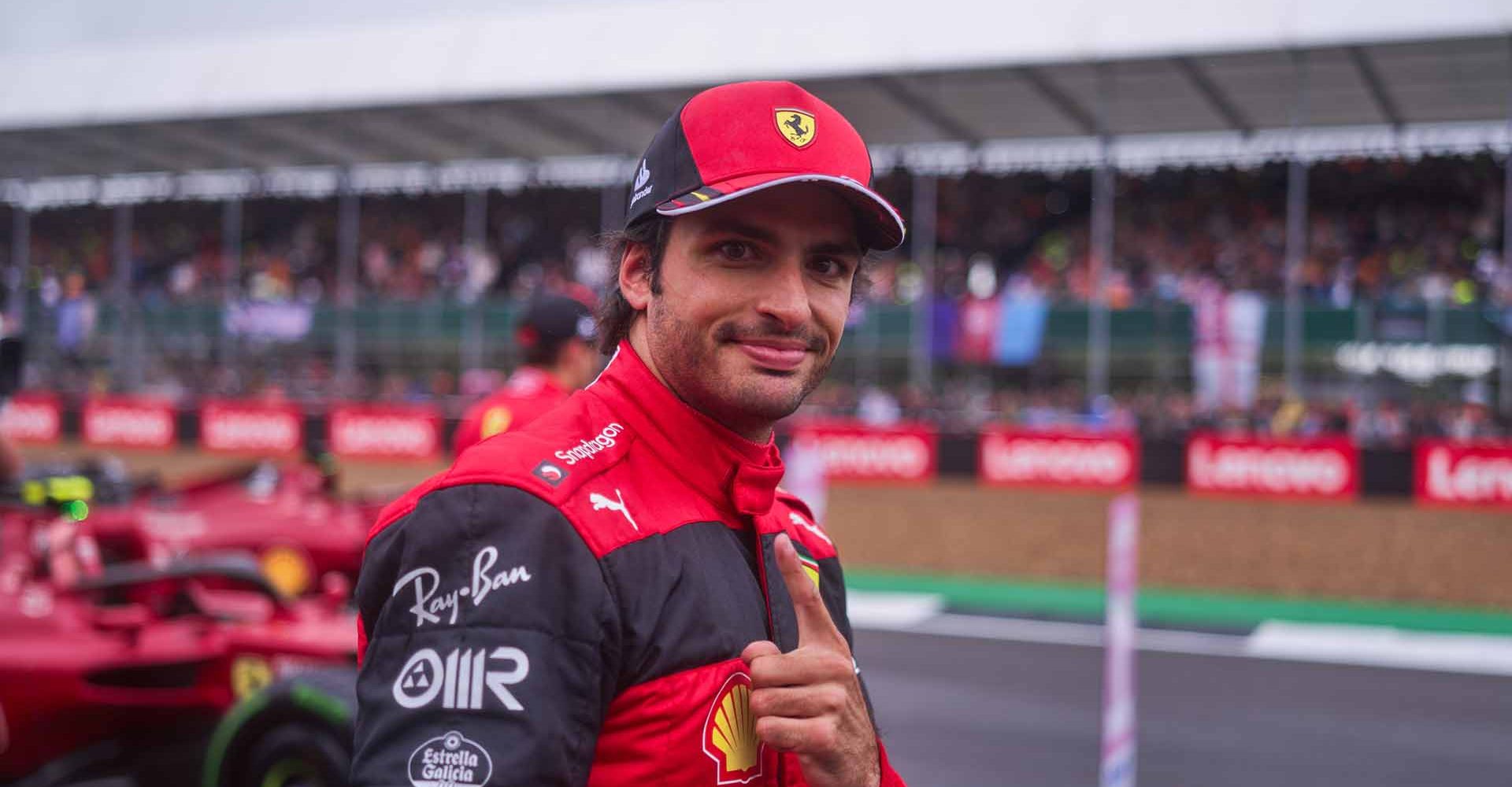 Carlos Sainz first pole Ferrari