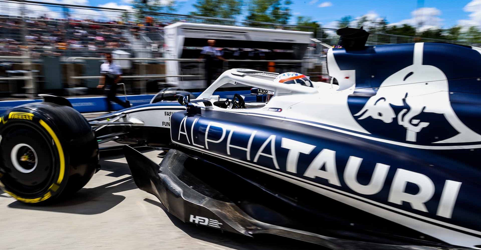 MONTREAL, QUEBEC - JUNE 17: Pierre Gasly of Scuderia AlphaTauri and France  during practice ahead of the F1 Grand Prix of Canada at Circuit Gilles Villeneuve on June 17, 2022 in Montreal, Quebec. (Photo by Peter Fox/Getty Images)