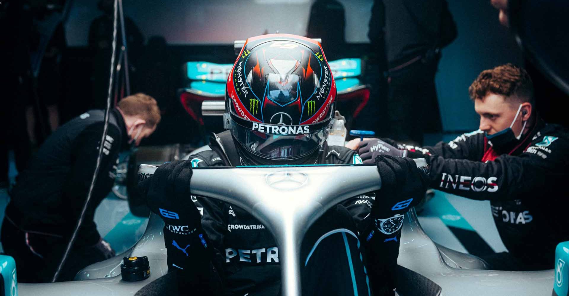 2022 Emilia Romagna Grand Prix, Friday - Sebastian Kawka George Russell Mercedes