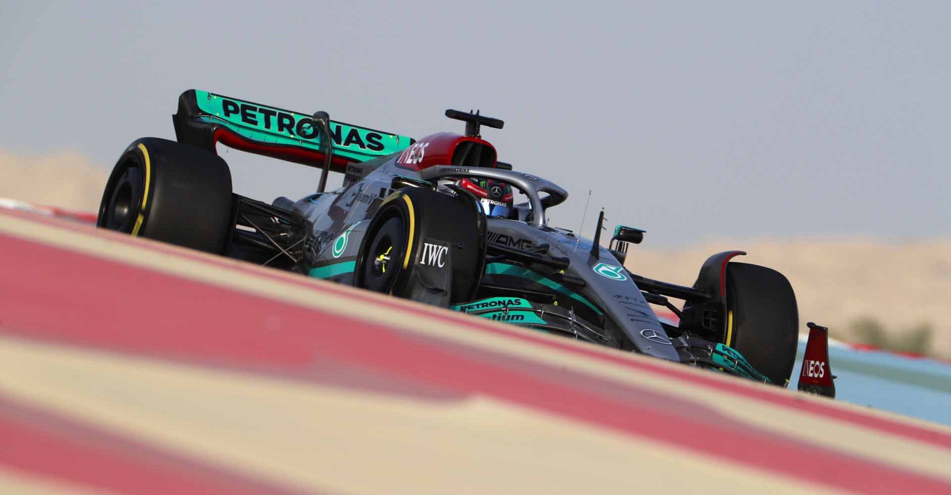 2022 Bahrain Pre-Season Test, Day 1 - LAT George Russell Mercedes