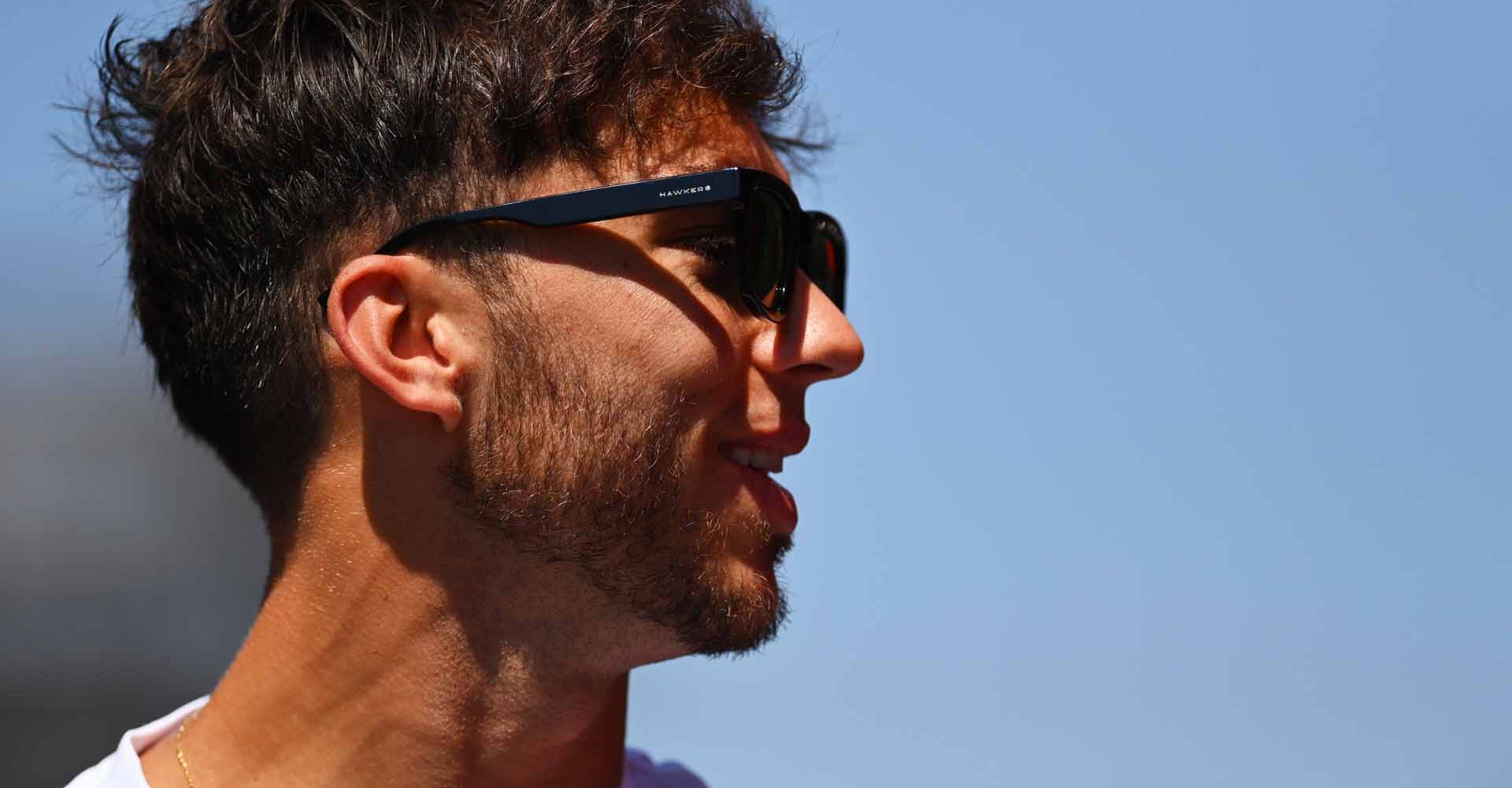 LE CASTELLET, FRANCE - JULY 22: Pierre Gasly of France and Scuderia AlphaTauri walks in the Paddock prior to practice ahead of the F1 Grand Prix of France at Circuit Paul Ricard on July 22, 2022 in Le Castellet, France. (Photo by Dan Mullan/Getty Images)