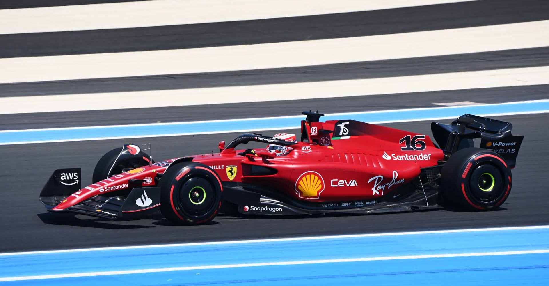 CIRCUIT PAUL RICARD, FRANCE - JULY 22: Charles Leclerc, Ferrari F1-75 during the French GP at Circuit Paul Ricard on Friday July 22, 2022 in Le Castellet, France. (Photo by Mark Sutton / LAT Images)