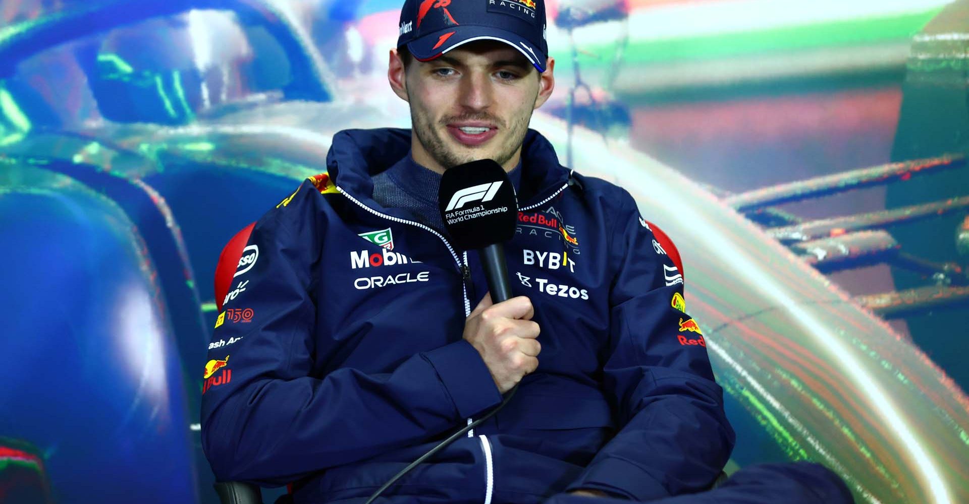 BUDAPEST, HUNGARY - JULY 31: Race winner Max Verstappen of the Netherlands and Oracle Red Bull Racing attends the press conference after the F1 Grand Prix of Hungary at Hungaroring on July 31, 2022 in Budapest, Hungary. (Photo by Dan Istitene/Getty Images)